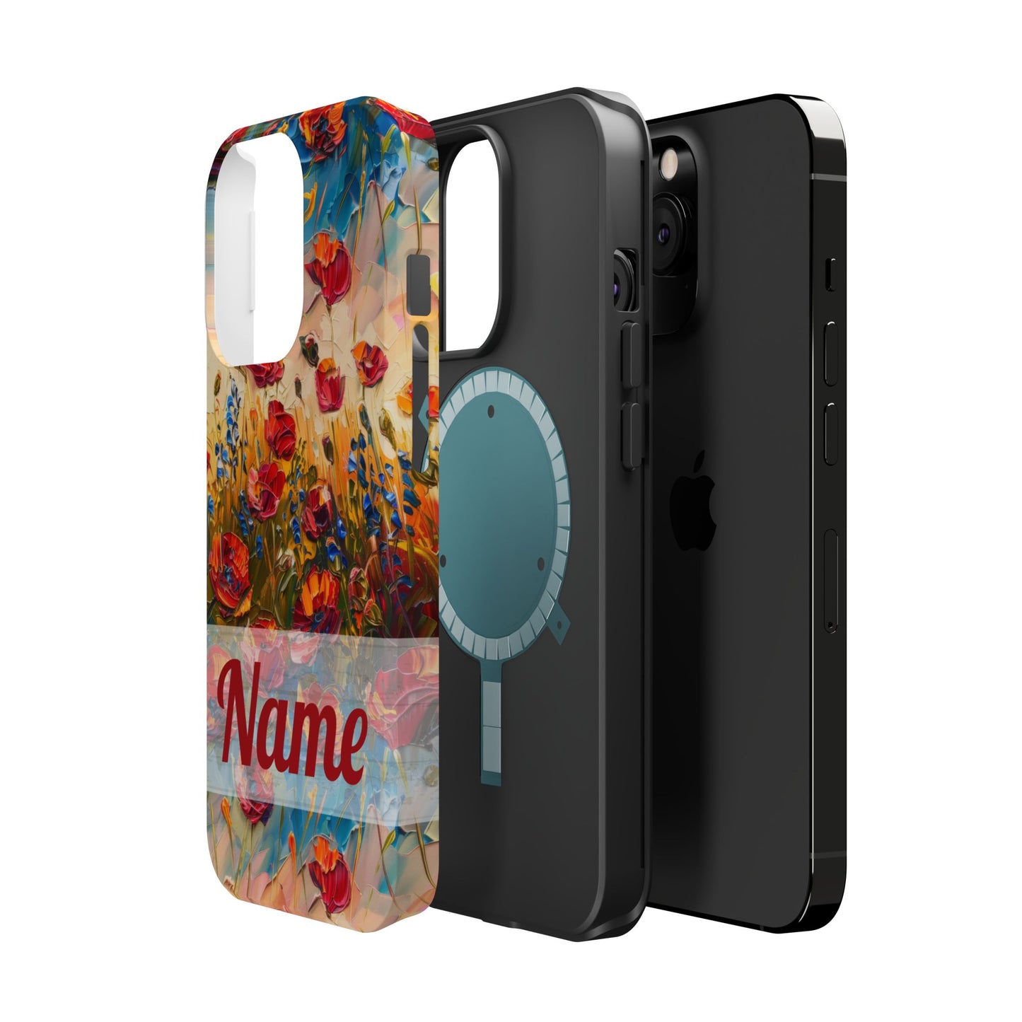 August Birth Flower Phone Case • Red Poppies Poppy iPhone Cover • Colorful Floral MagSafe Gift