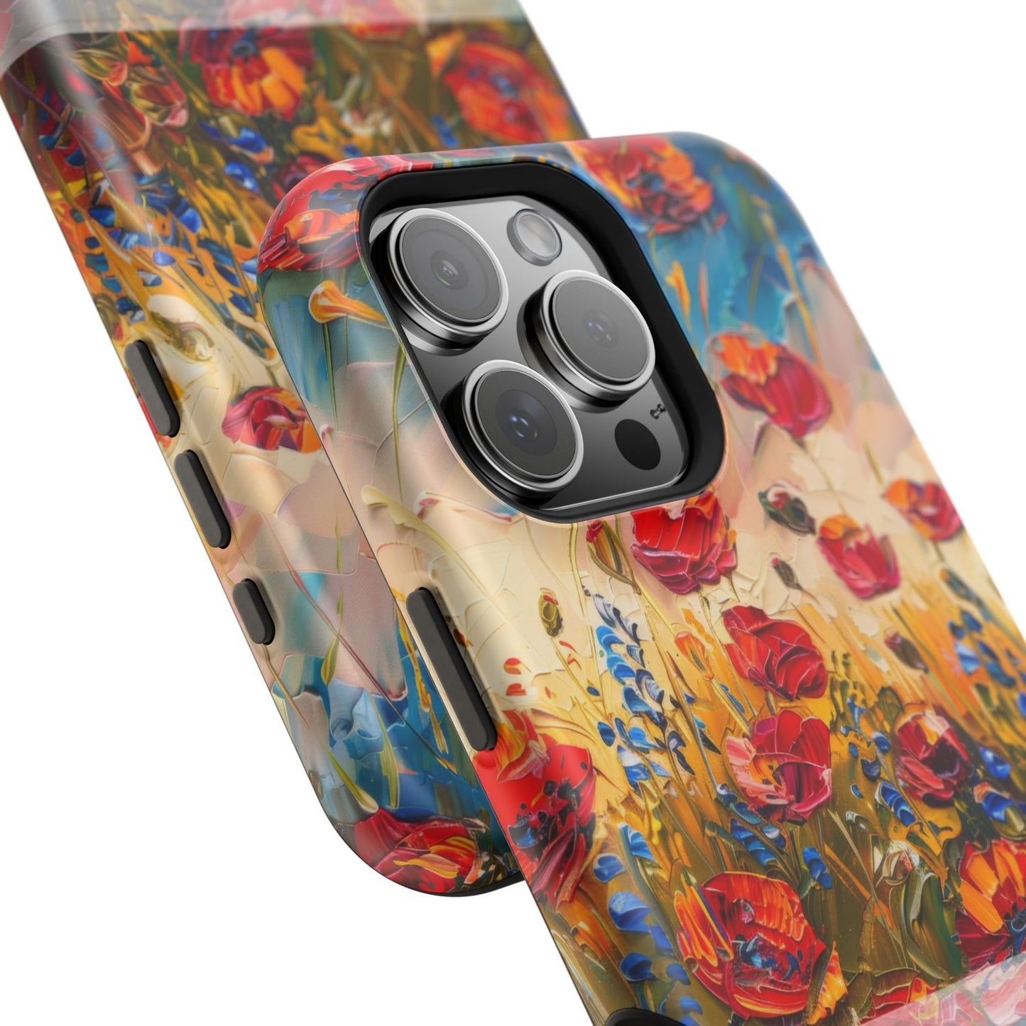 August Birth Flower Phone Case • Red Poppies Poppy iPhone Cover • Colorful Floral MagSafe Gift