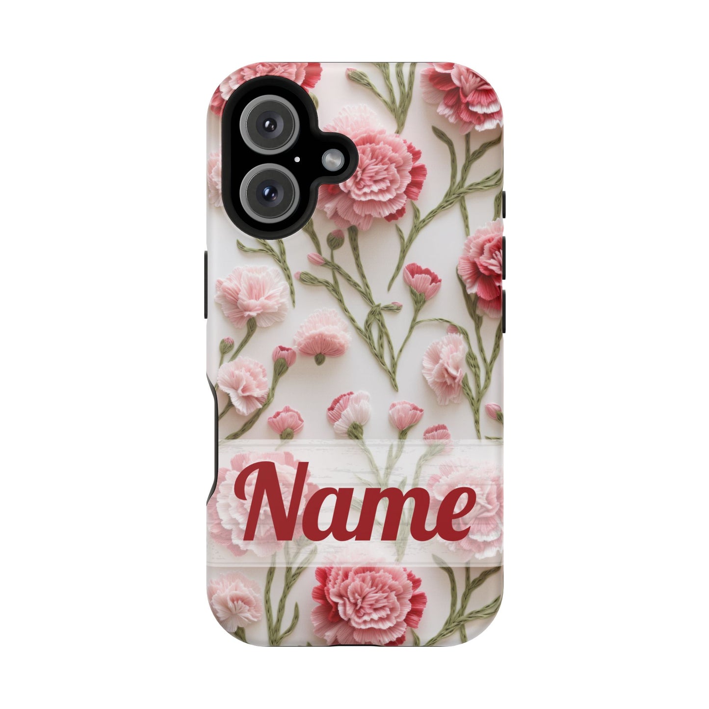 January Birth Flower Phone Case • Pink Carnation iPhone Cover • MagSafe Gift for Her