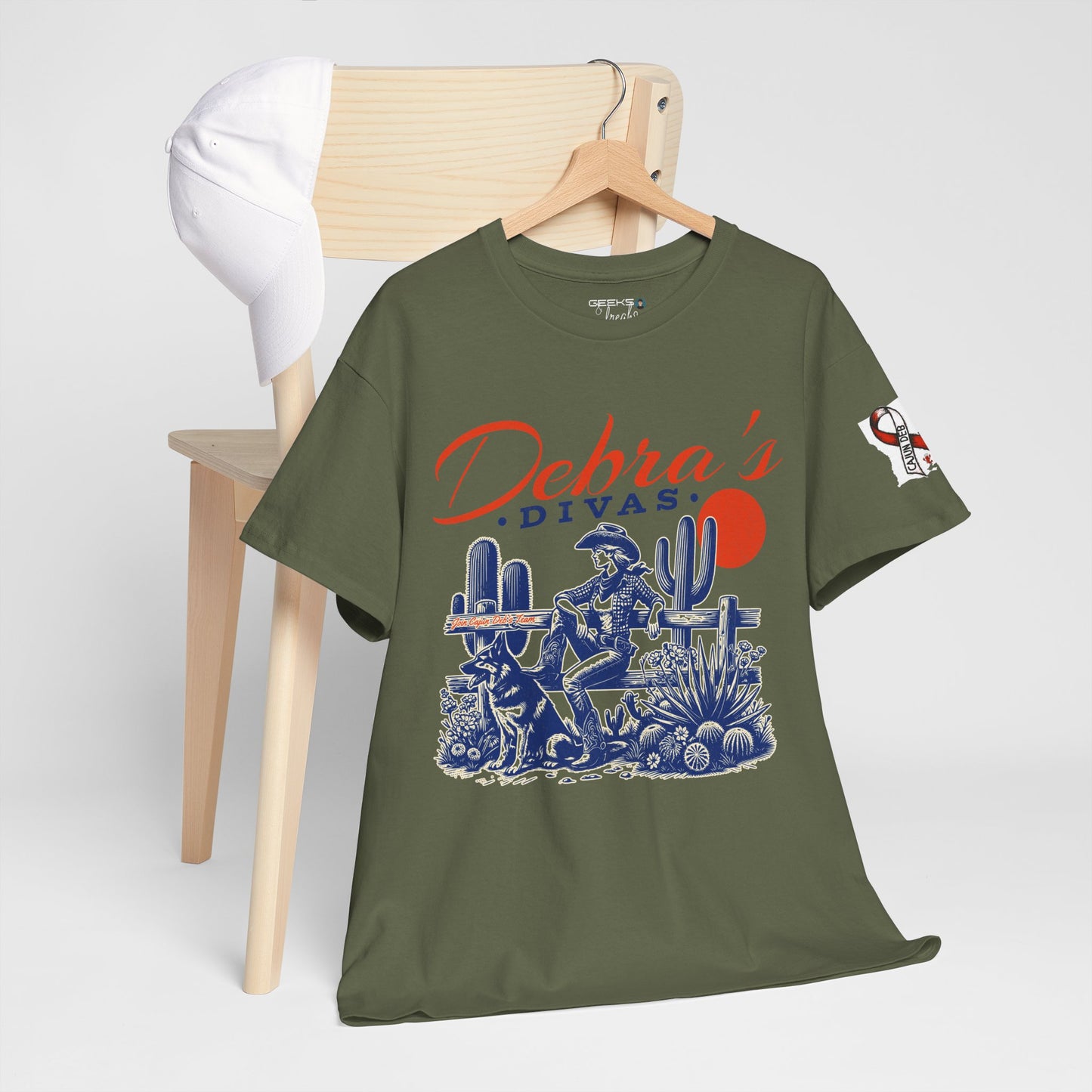 Debra’s Divas Cowgirl Tee | Vintage Western Gift Shirt GILDAN 5000 Desert Diva Unisex Heavy Cotton Tee, Cowgirl Western Shirt,Trendy Graphic Tee, Gift for Dog Lovers, Vintage Desert Style
