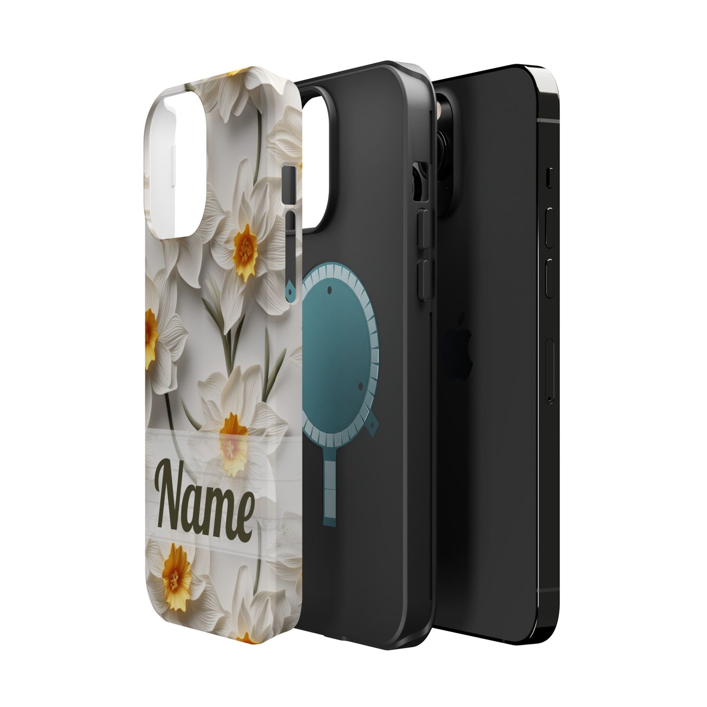 March Birth Flower Phone Case • 3D Daffodil iPhone Cover • Spring Floral MagSafe Gift