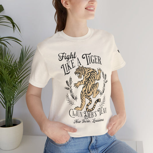 CAJUN DEB Fight Like a Tiger Tough Cancer MDS Awareness Tee, Unisex Support Tee, Gift for Cancer Fighters, Motivational T-Shirt Bella+Canva 3001