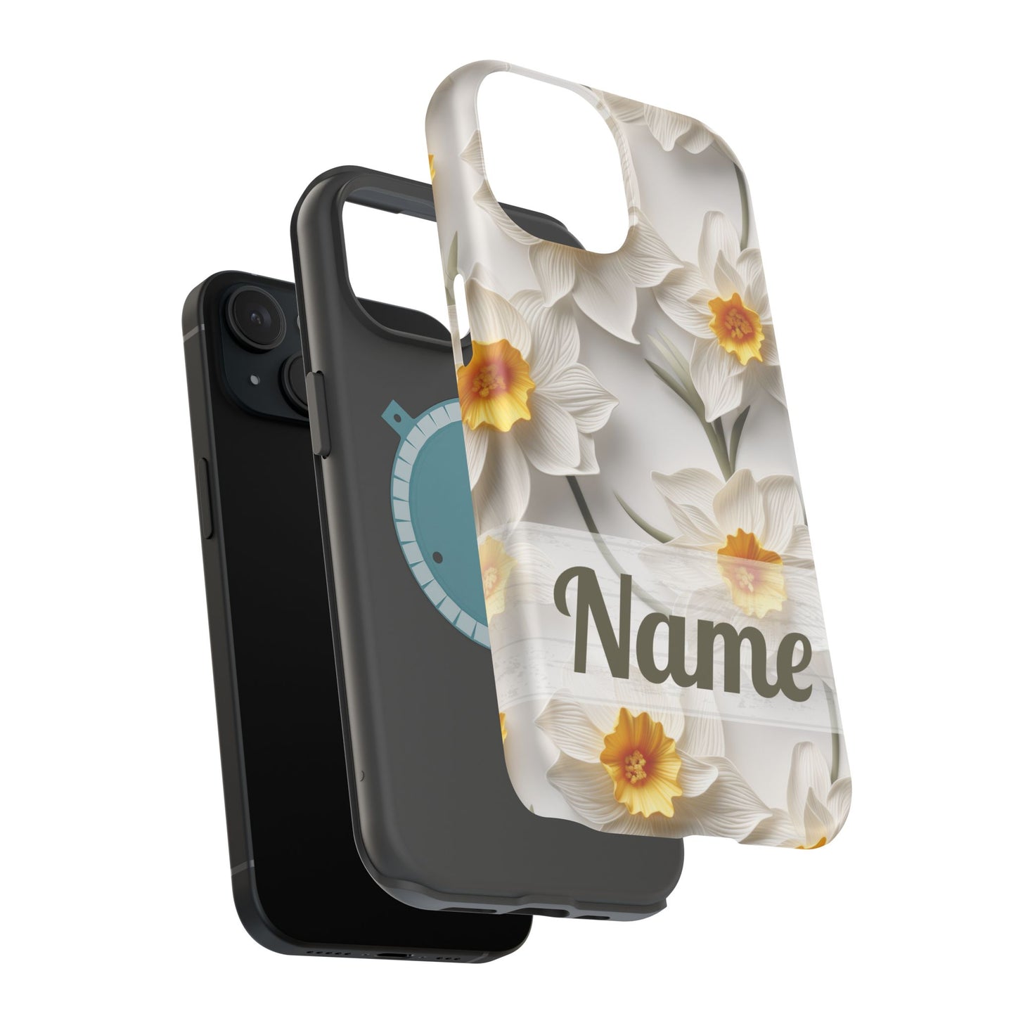 March Birth Flower Phone Case • 3D Daffodil iPhone Cover • Spring Floral MagSafe Gift