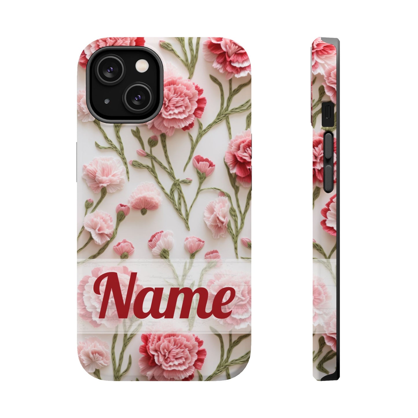 January Birth Flower Phone Case • Pink Carnation iPhone Cover • MagSafe Gift for Her