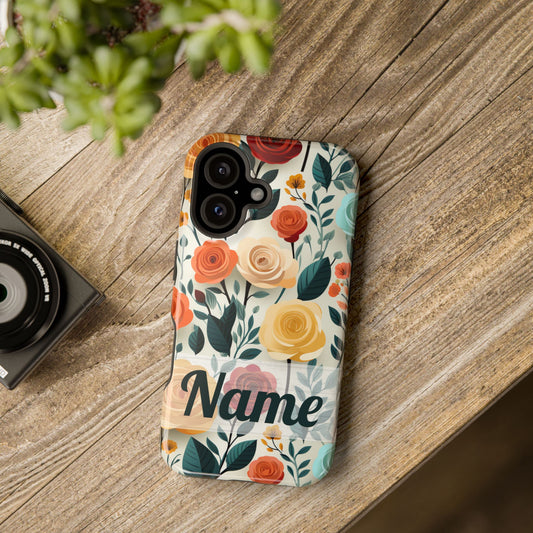 June Birth Flower Phone Case • Colorful Paper Roses iPhone Cover • 3D Coral Yellow Floral Gift