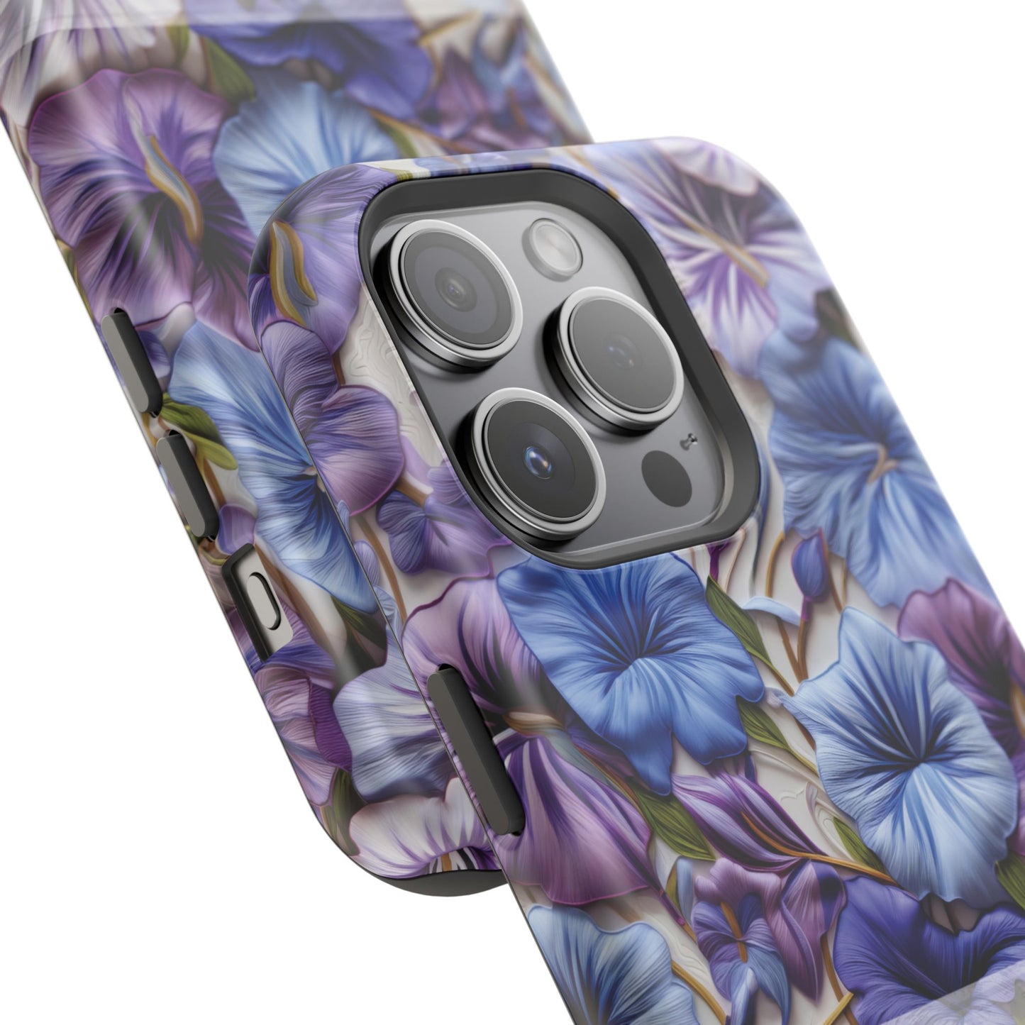 September Birth Flower Phone Case • Morning Glory iPhone Cover • Purple MagSafe Gift