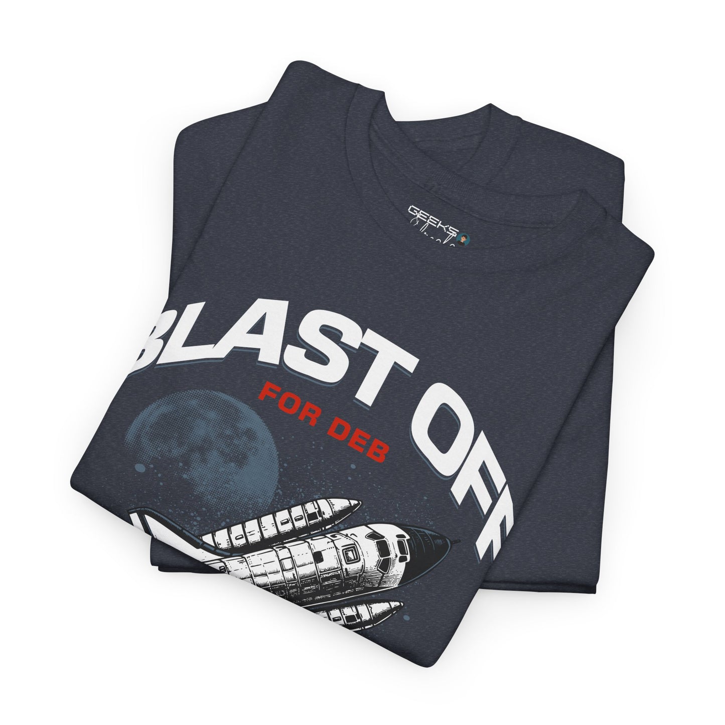 CAJUN DEB Blast Off Rocket GILDAN 5000 Unisex Heavy Cotton Tee, Trendy Graphic Tee