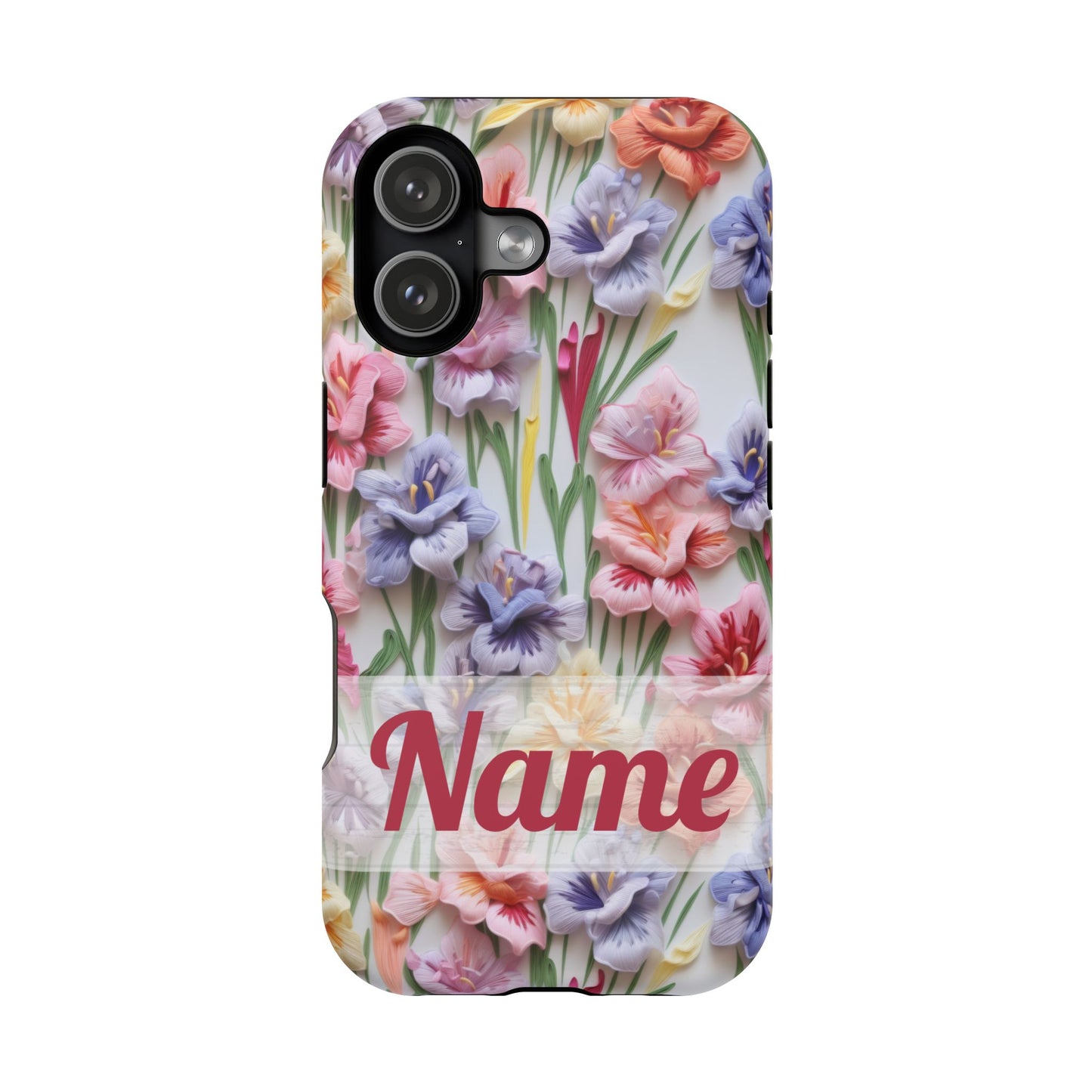 August Birth Flower Phone Case • 3D Gladiolus iPhone Cover • Pastel Floral MagSafe Gift