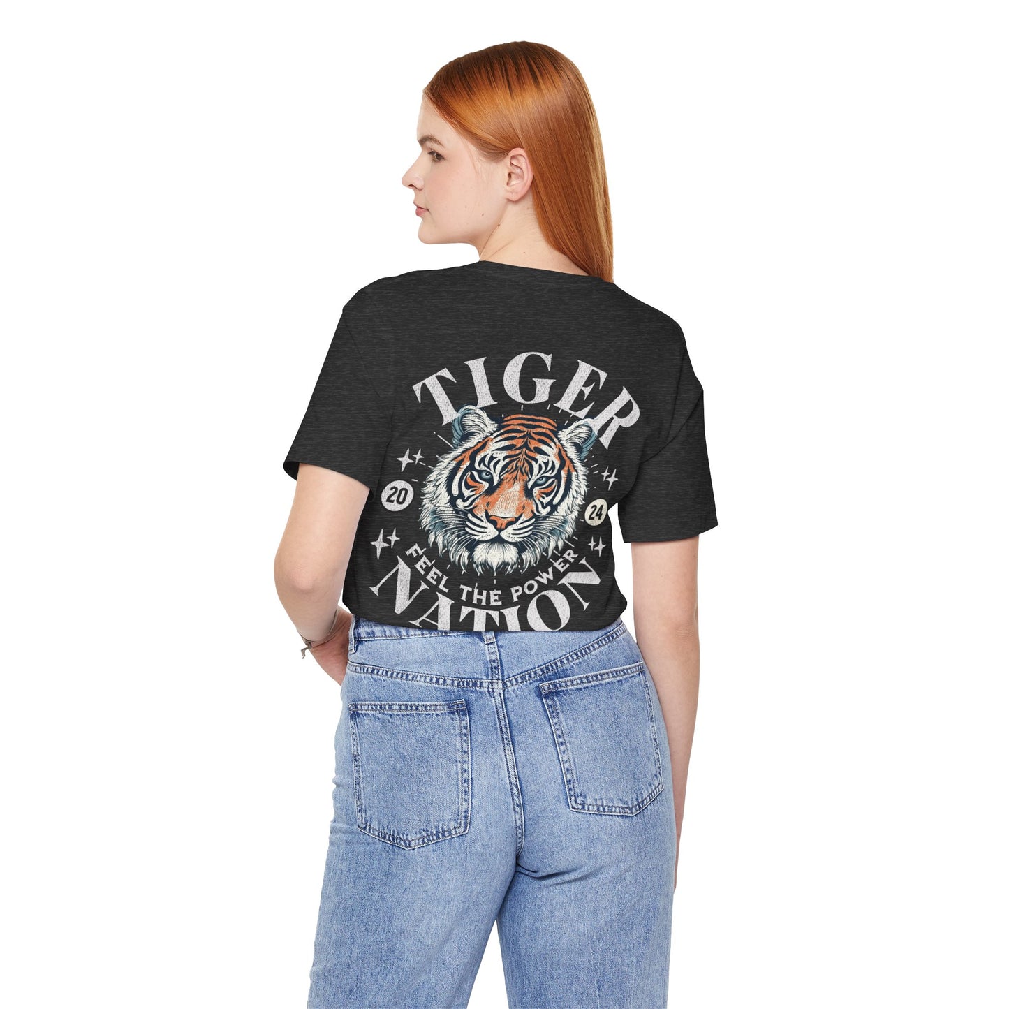 Tiger Nation Two-Sided Graphic T-shirt - Bella Canvas 3001 Unisex Jersey Short Sleeve Tee