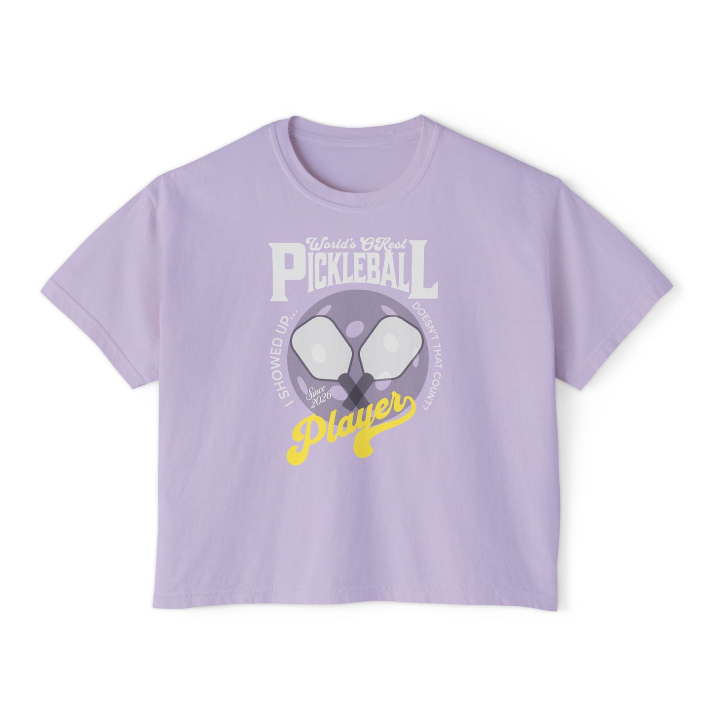 World's OKest Pickleball Player T-Shirt - COMFORT COLORS boxy t-shirt cropped shirt