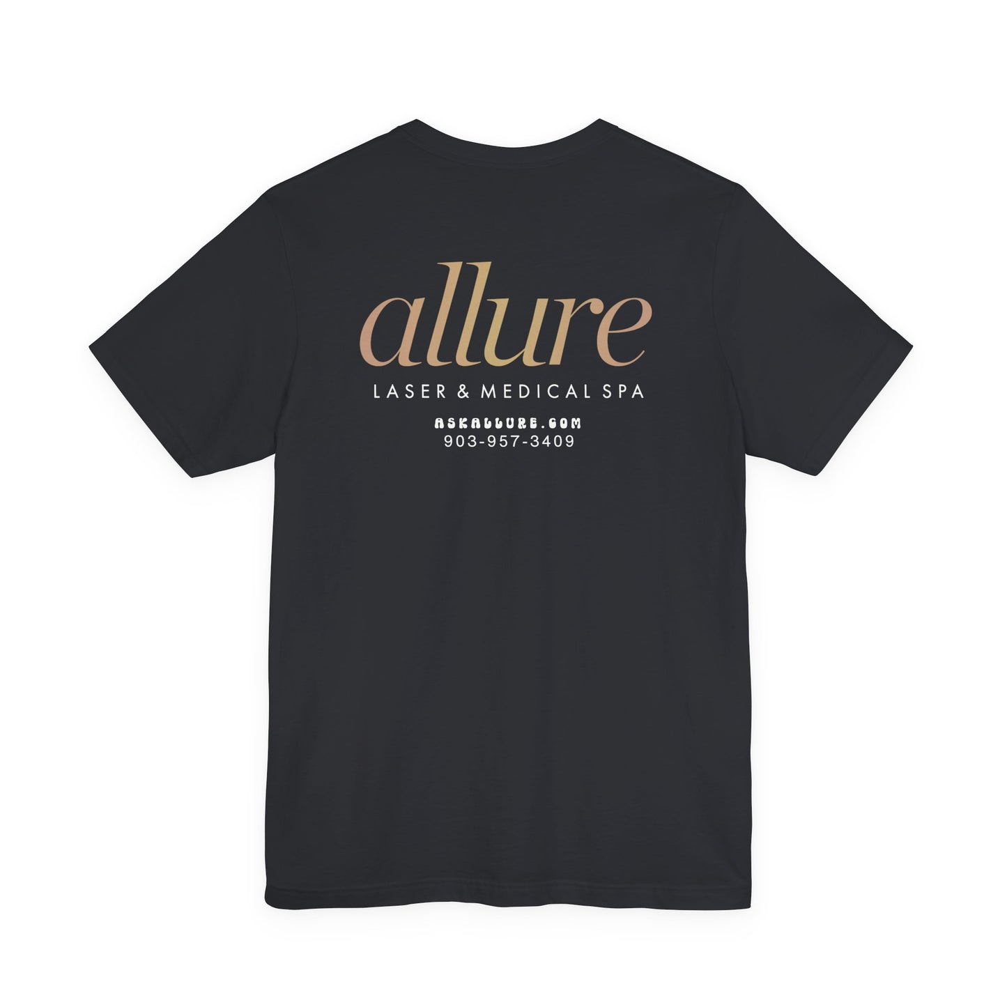 Allure Laser & Medical Spa Bootox Custom Crew Unisex Jersey Short Sleeve Tee Bella Canvas 3001 T-Shirt