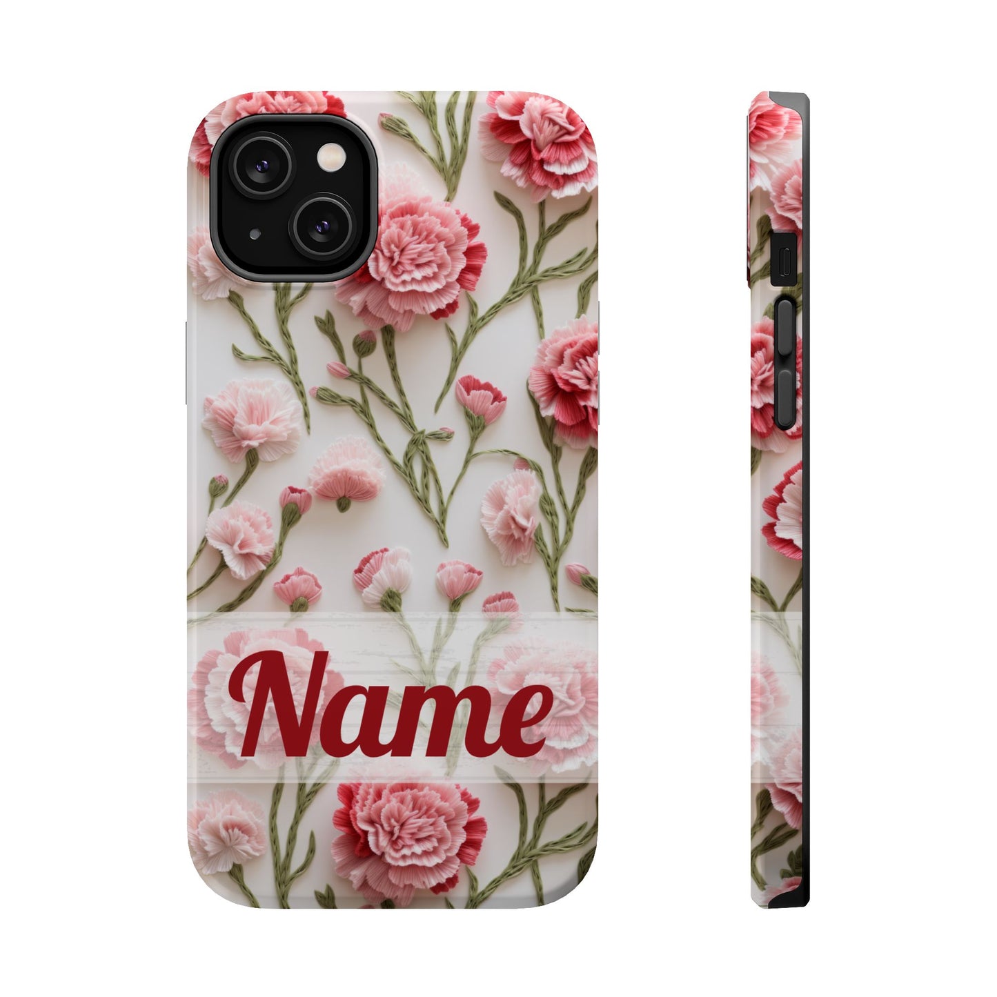 January Birth Flower Phone Case • Pink Carnation iPhone Cover • MagSafe Gift for Her