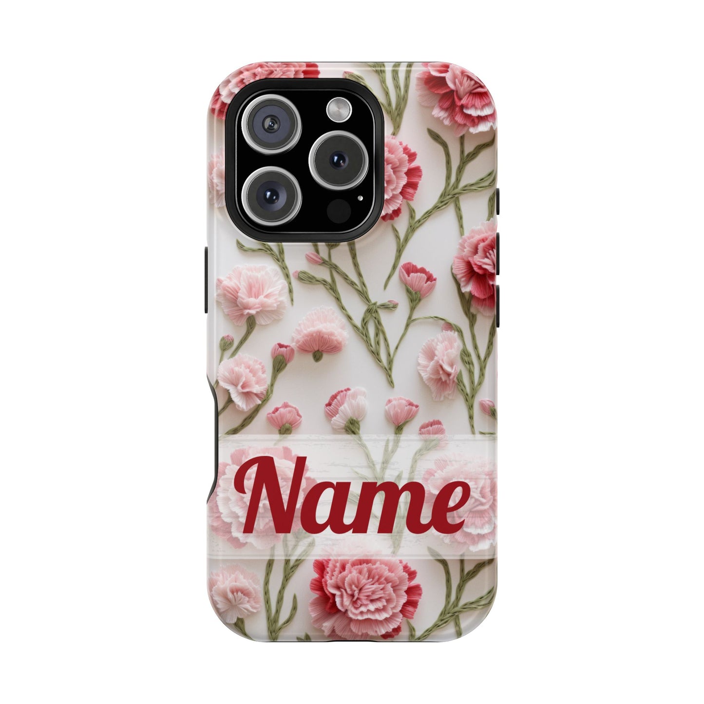 January Birth Flower Phone Case • Pink Carnation iPhone Cover • MagSafe Gift for Her