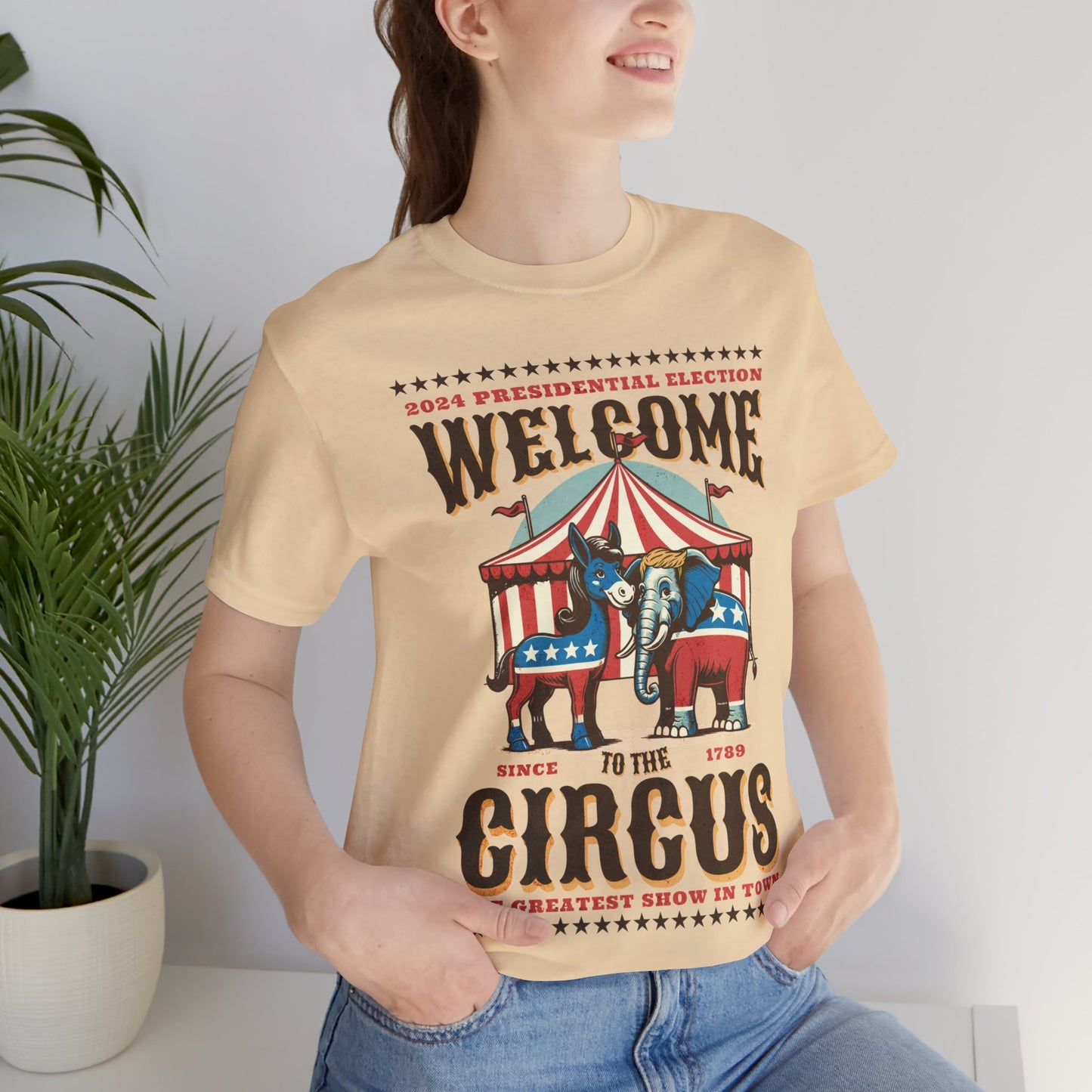 Political Election Circus 2024 - Bella Canvas 3001 Crewneck t-shirt