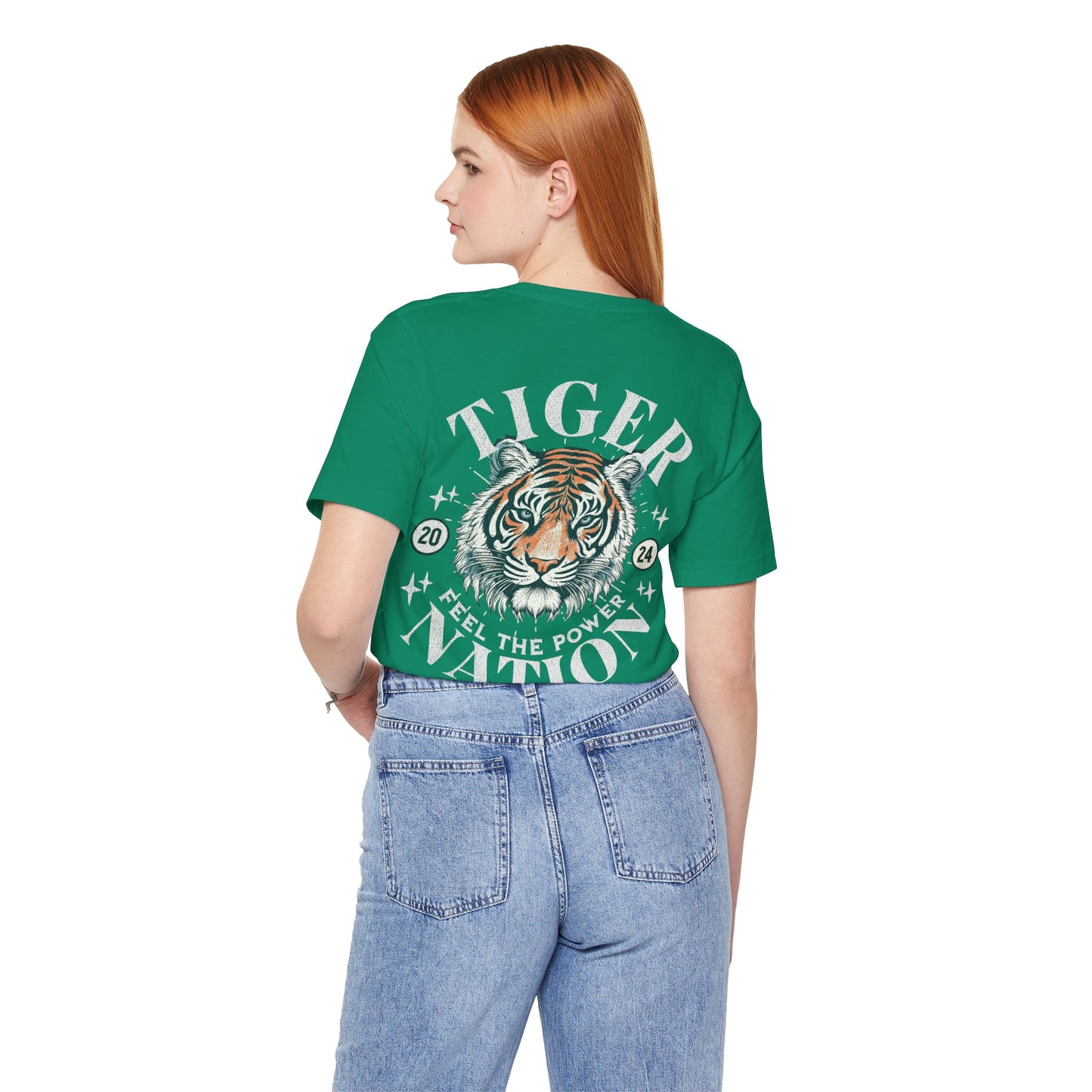 Tiger Nation Two-Sided Graphic T-shirt - Bella Canvas 3001 Unisex Jersey Short Sleeve Tee