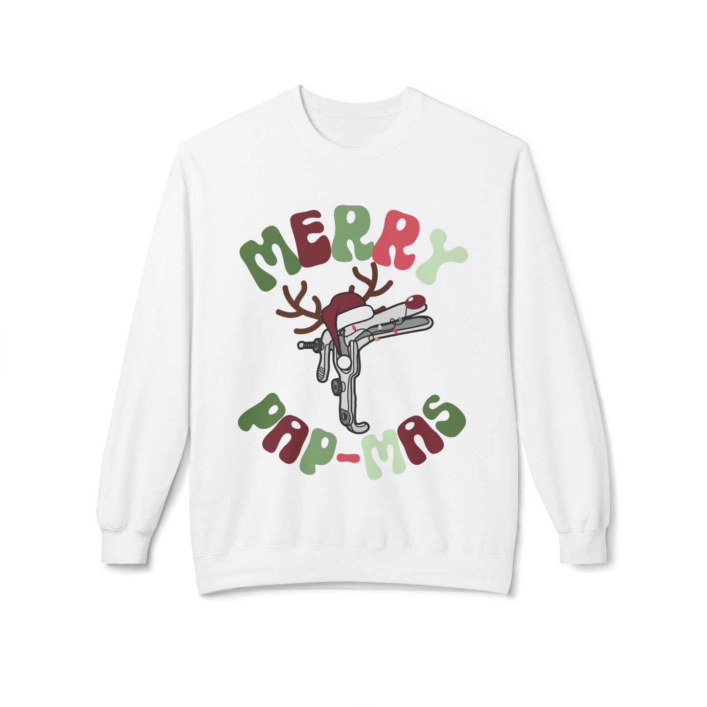 Merry Pap-Mas Funny Gyno Christmas Sweatshirt gynecology office - Unisex Midweight Softstyle Fleece Crewneck Gildan SF000 Sweatshirt pullover