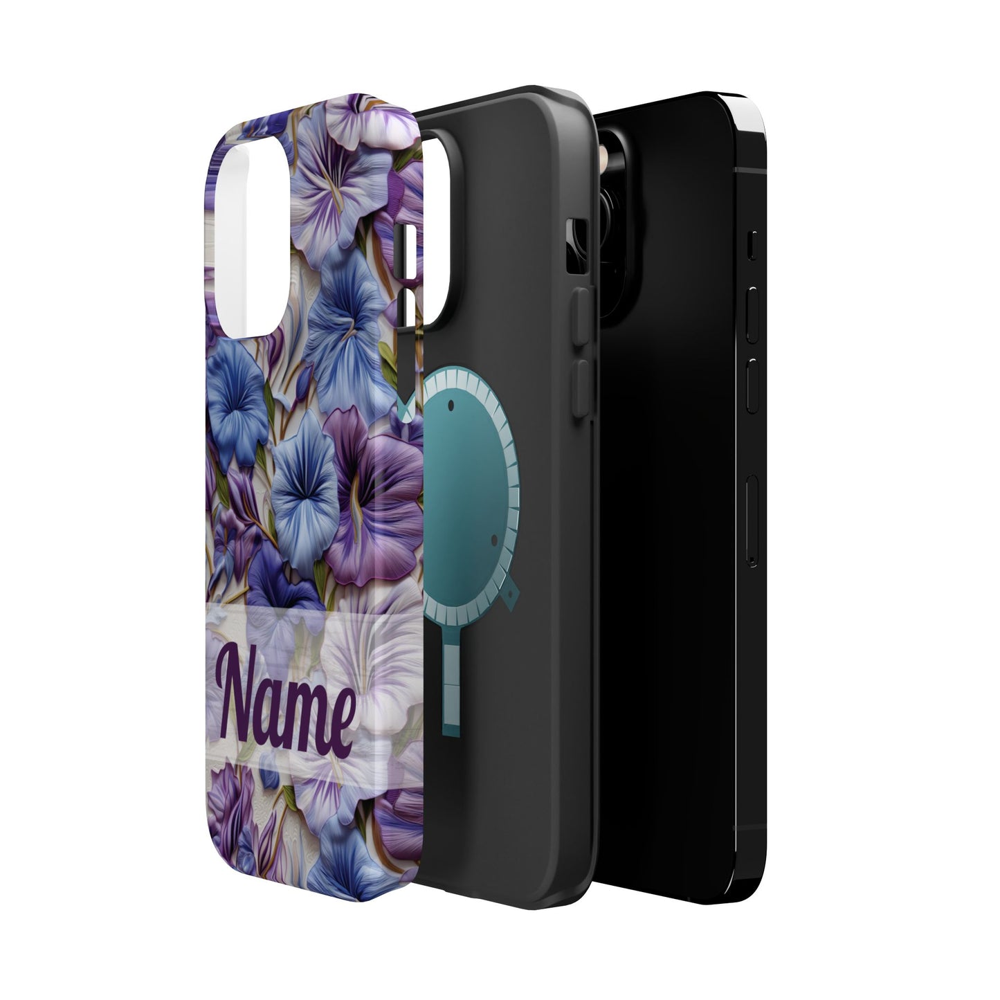 September Birth Flower Phone Case • Morning Glory iPhone Cover • Purple MagSafe Gift