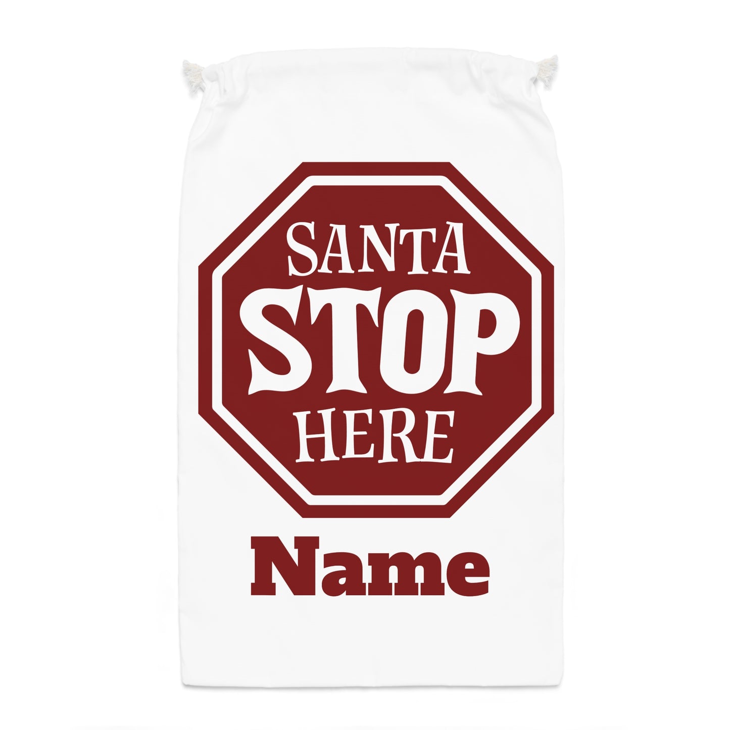 Custom personalized Santa Sack Christmas Gift Bag