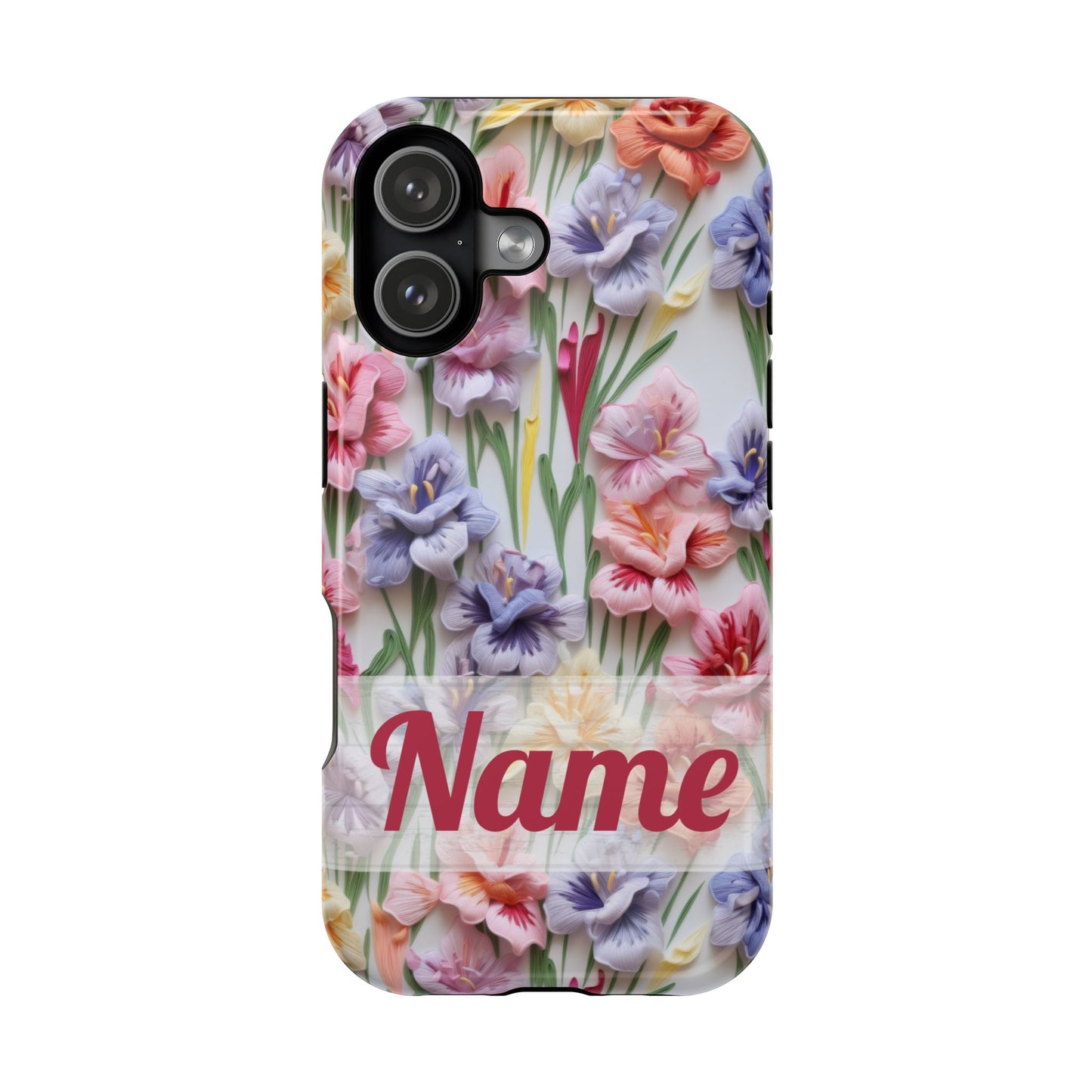 August Birth Flower Phone Case • 3D Gladiolus iPhone Cover • Pastel Floral MagSafe Gift
