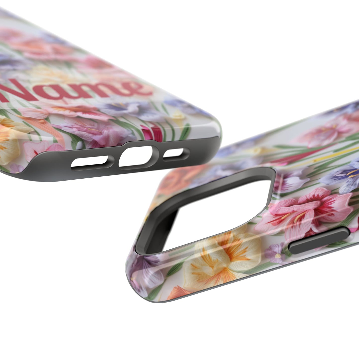 August Birth Flower Phone Case • 3D Gladiolus iPhone Cover • Pastel Floral MagSafe Gift