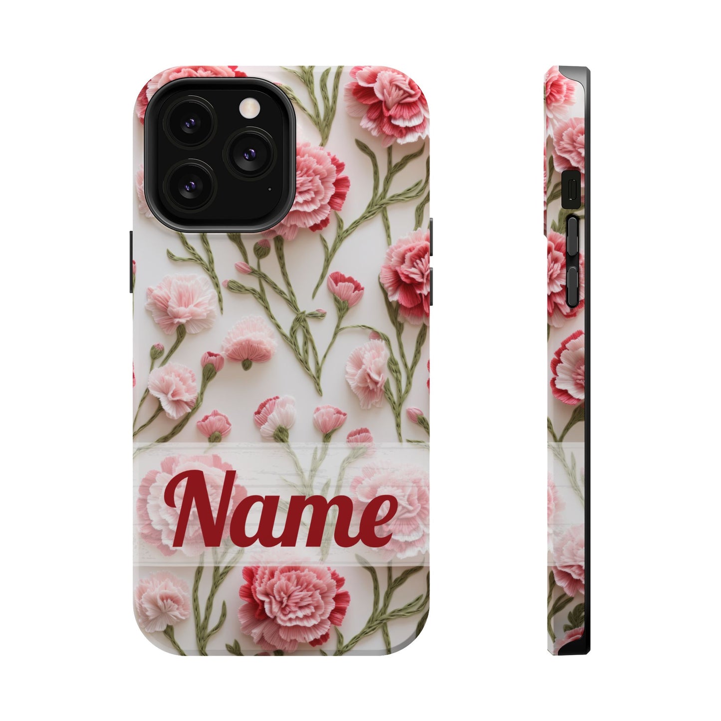 January Birth Flower Phone Case • Pink Carnation iPhone Cover • MagSafe Gift for Her