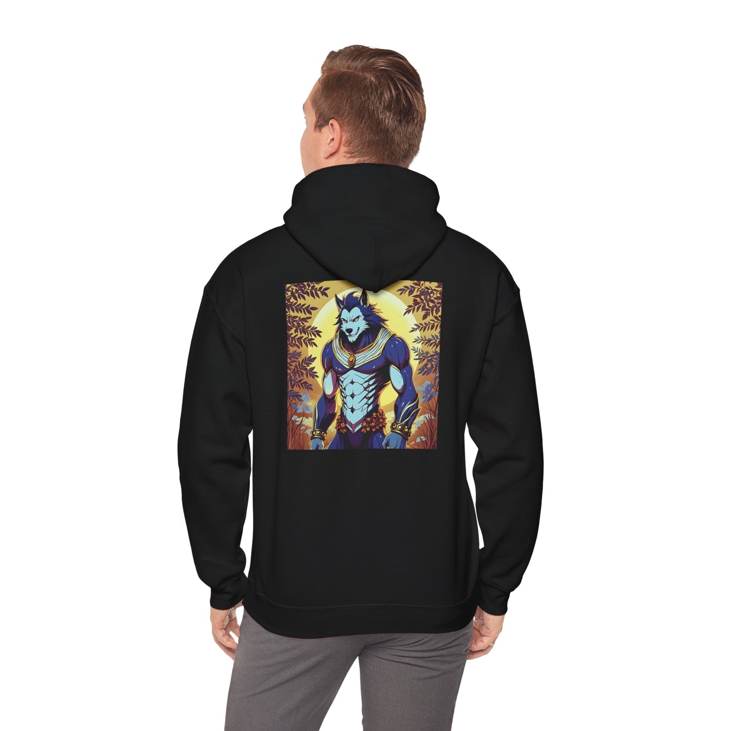 Anime Hoodie Werewolf Halloween Unisex Heavy Blend™ Hooded Sweatshirt Gildan 18500