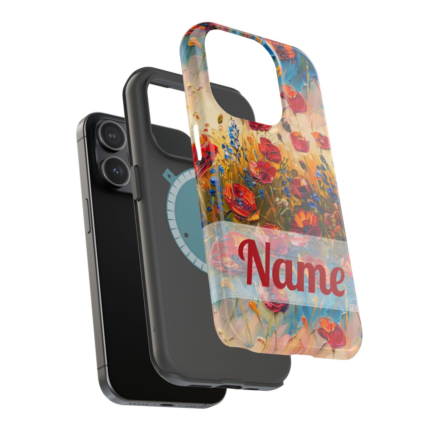 August Birth Flower Phone Case • Red Poppies Poppy iPhone Cover • Colorful Floral MagSafe Gift
