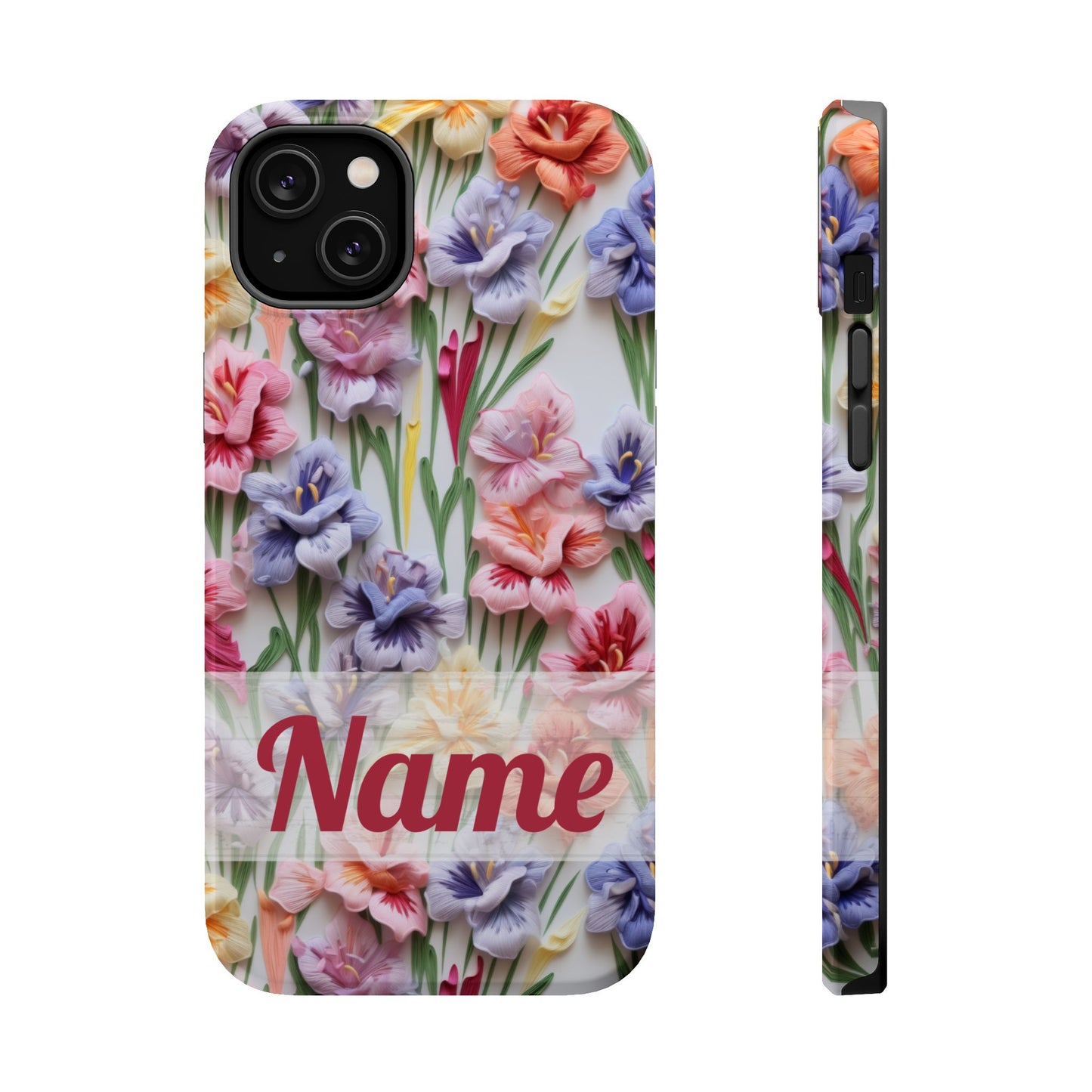 August Birth Flower Phone Case • 3D Gladiolus iPhone Cover • Pastel Floral MagSafe Gift