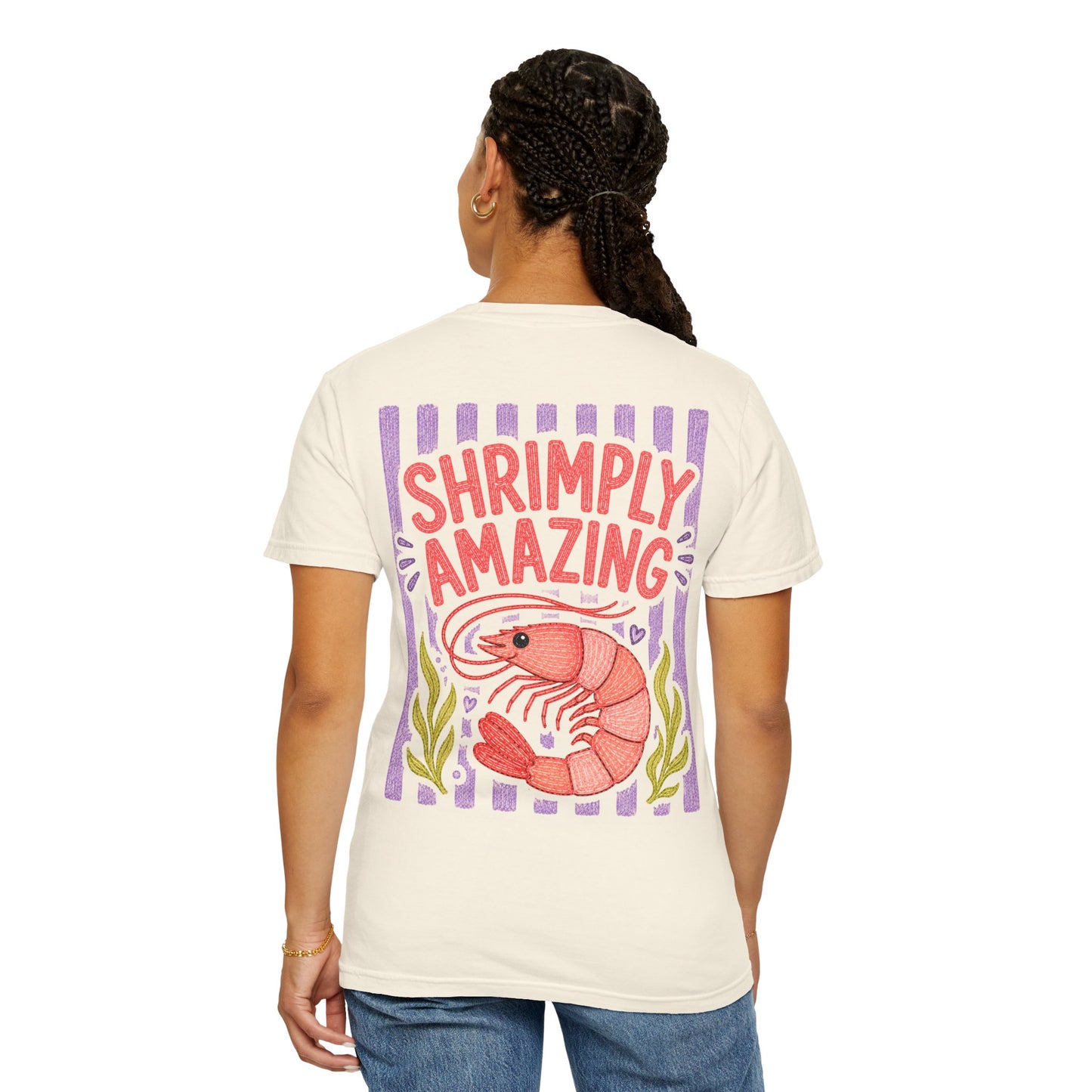 Shrimply Amazing Shrimp Shirt | Comfort Colors 1717 | Funny Seafood Tee | Cajun Deb Collection