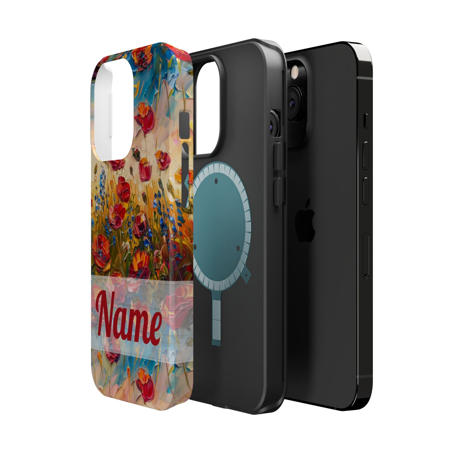 August Birth Flower Phone Case • Red Poppies Poppy iPhone Cover • Colorful Floral MagSafe Gift