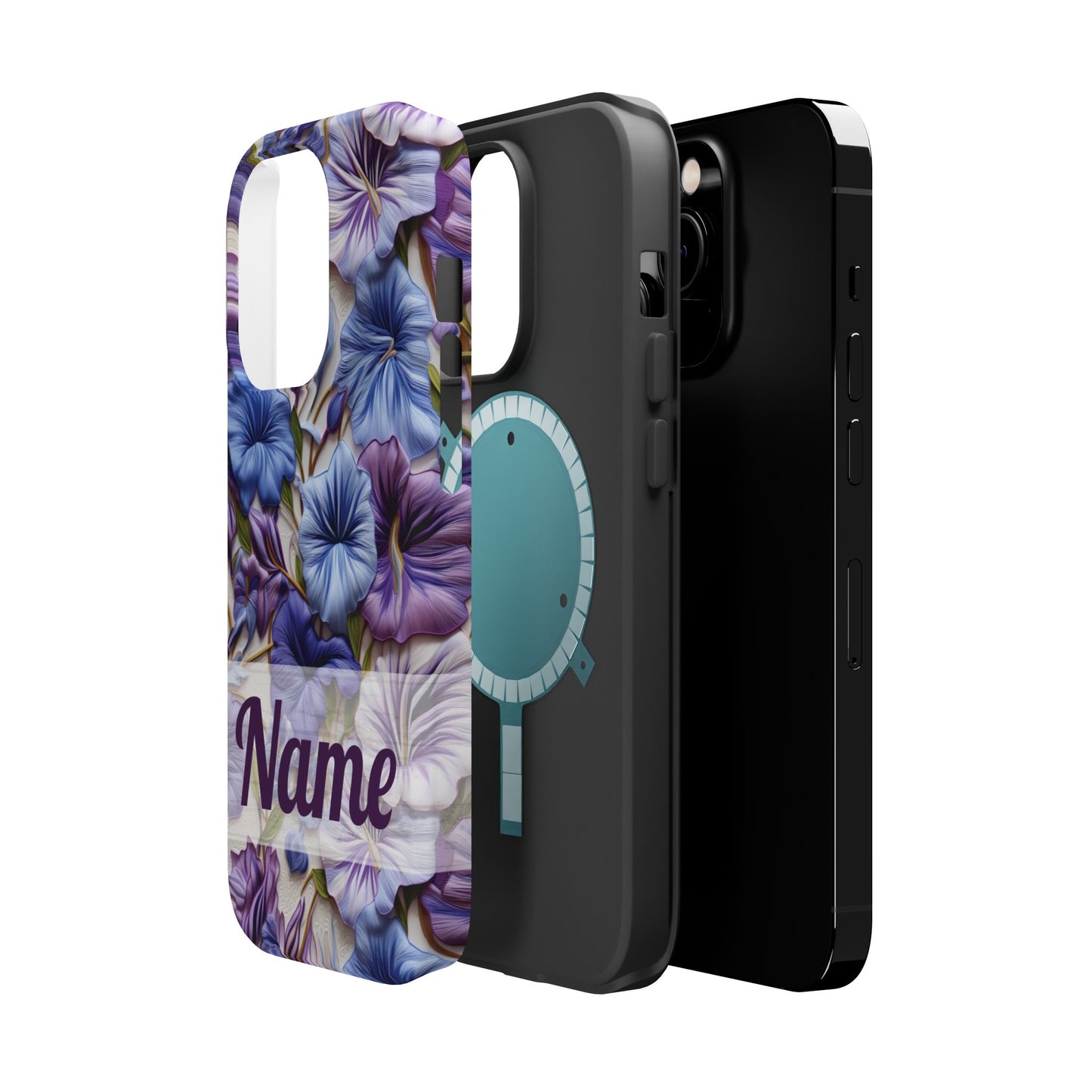 September Birth Flower Phone Case • Morning Glory iPhone Cover • Purple MagSafe Gift