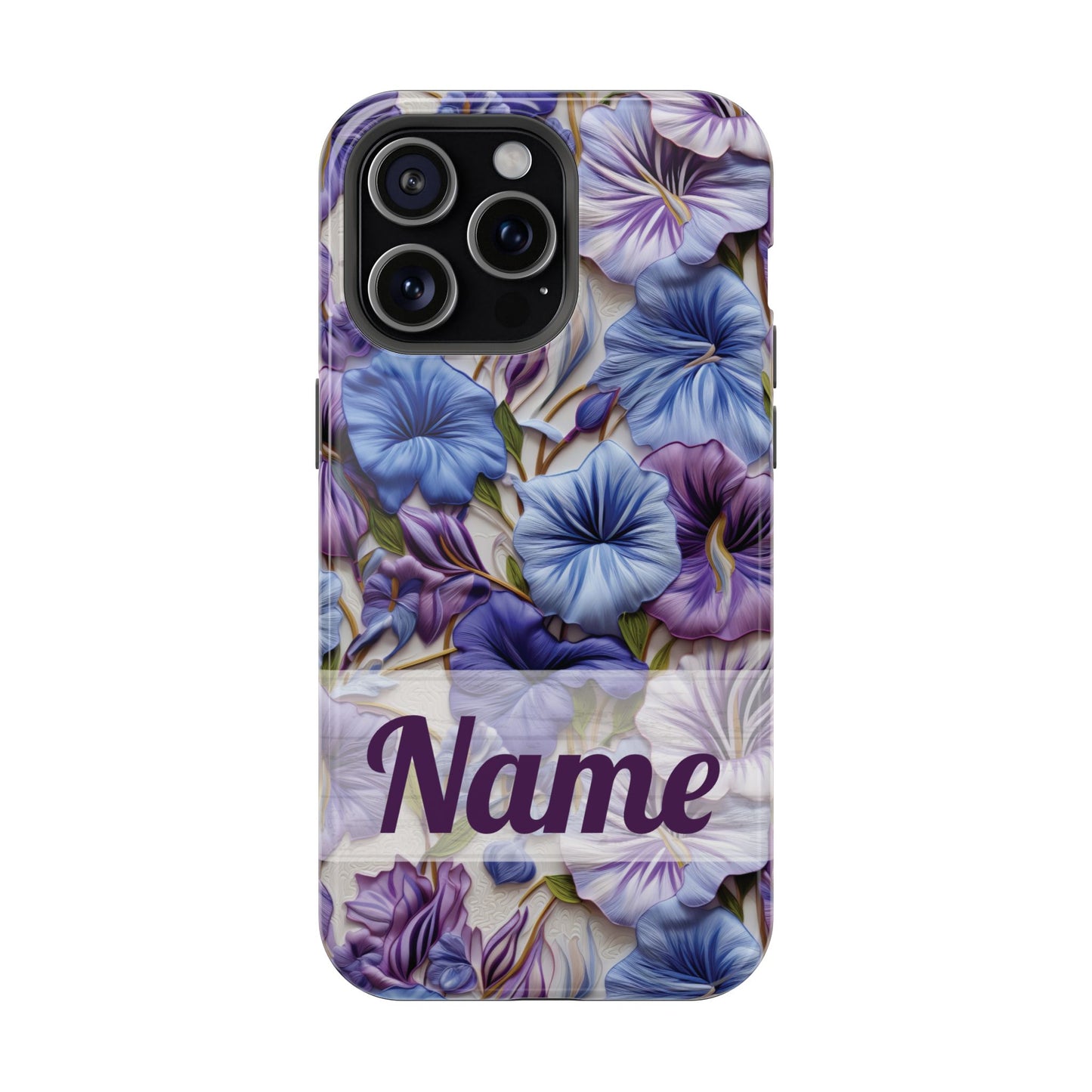 September Birth Flower Phone Case • Morning Glory iPhone Cover • Purple MagSafe Gift