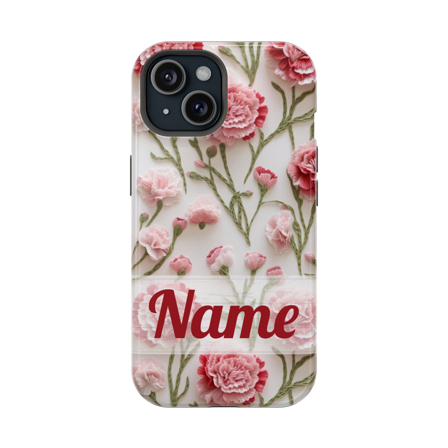 January Birth Flower Phone Case • Pink Carnation iPhone Cover • MagSafe Gift for Her