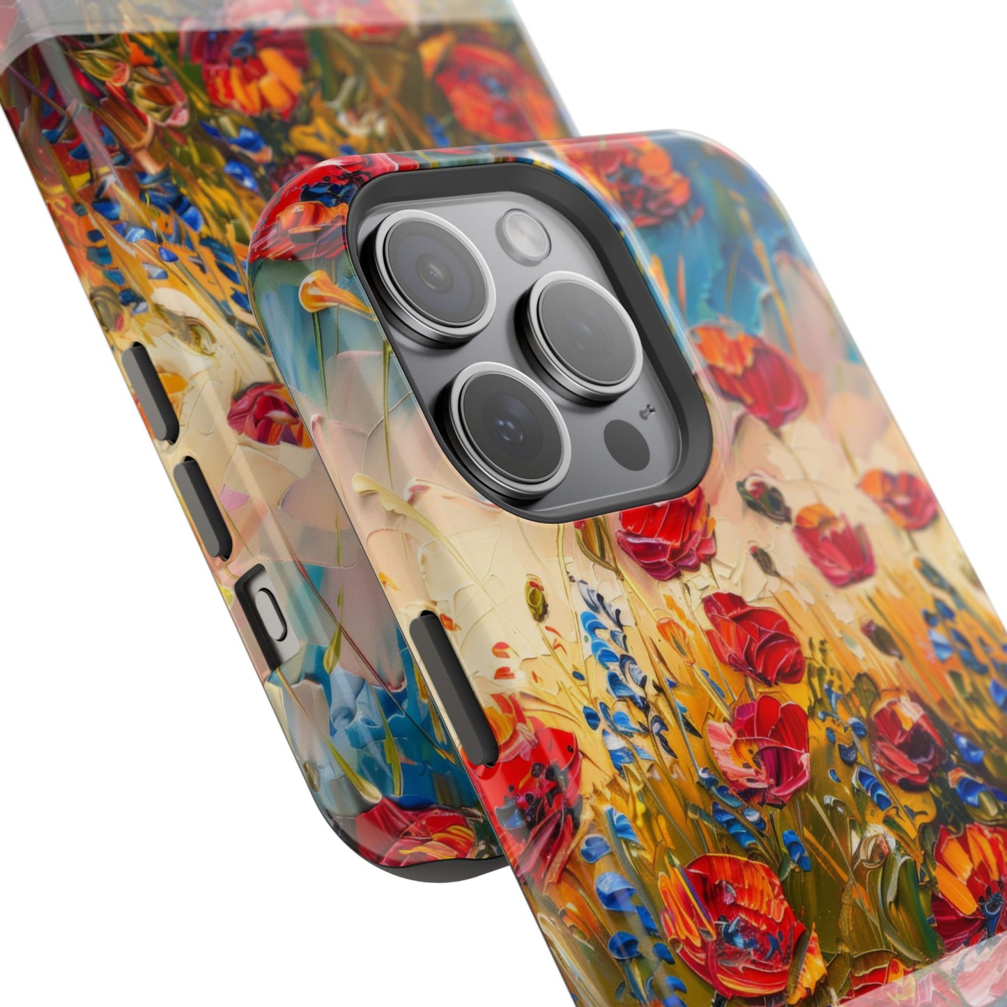 August Birth Flower Phone Case • Red Poppies Poppy iPhone Cover • Colorful Floral MagSafe Gift