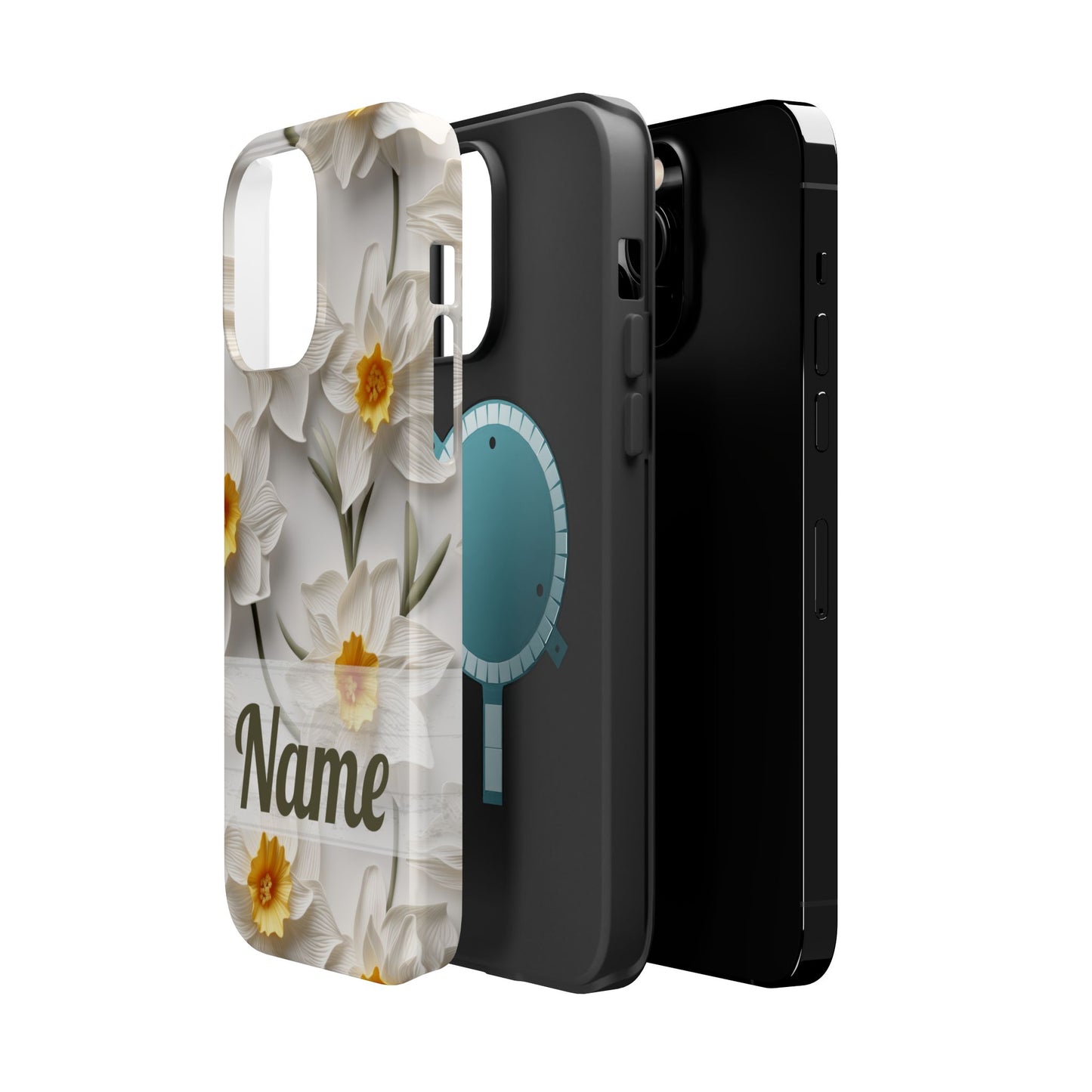 March Birth Flower Phone Case • 3D Daffodil iPhone Cover • Spring Floral MagSafe Gift