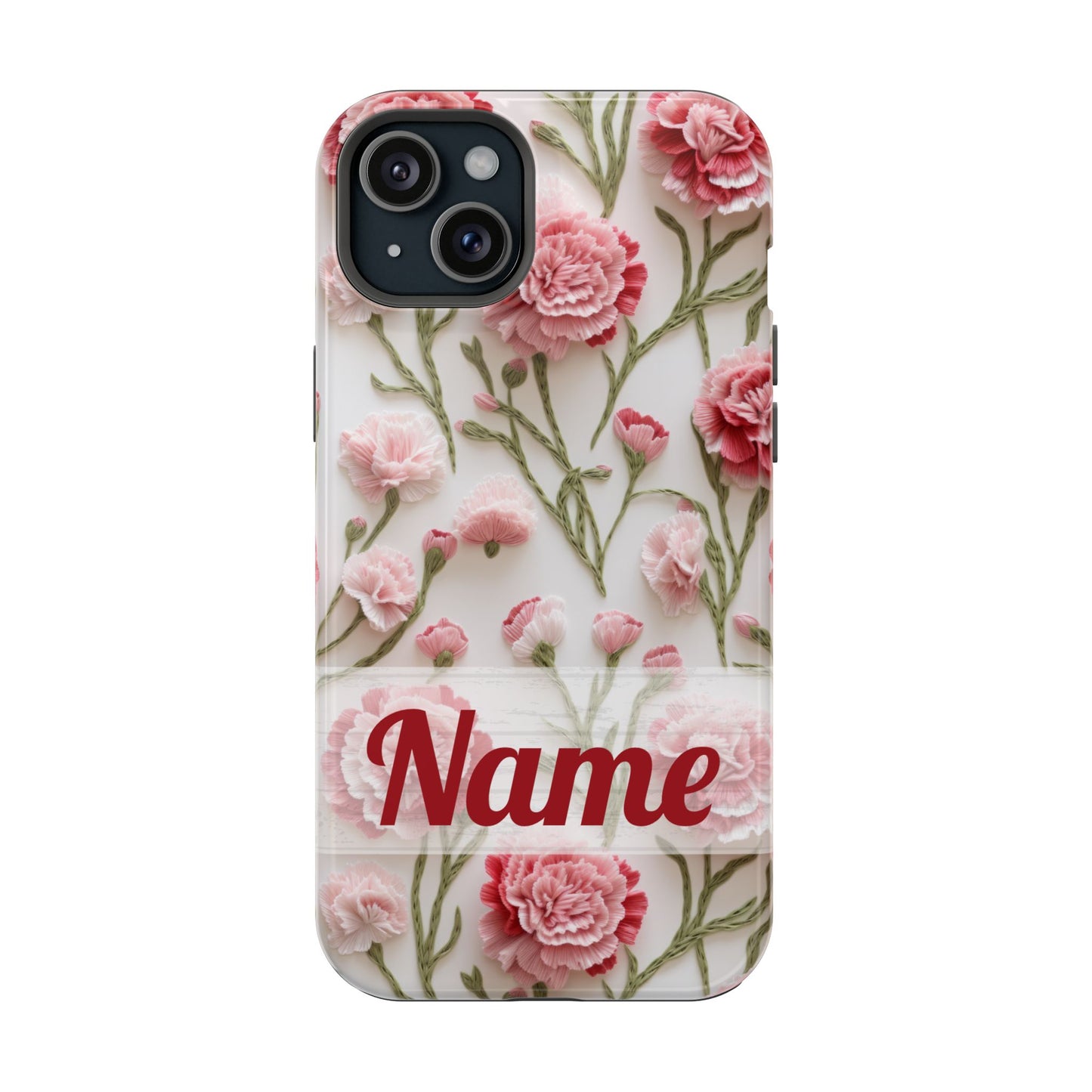 January Birth Flower Phone Case • Pink Carnation iPhone Cover • MagSafe Gift for Her