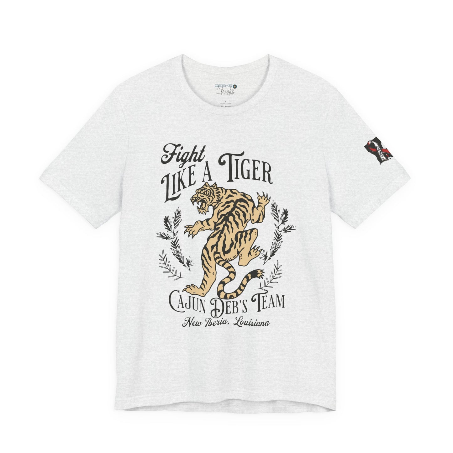 CAJUN DEB Fight Like a Tiger Tough Cancer MDS Awareness Tee, Unisex Support Tee, Gift for Cancer Fighters, Motivational T-Shirt Bella+Canva 3001