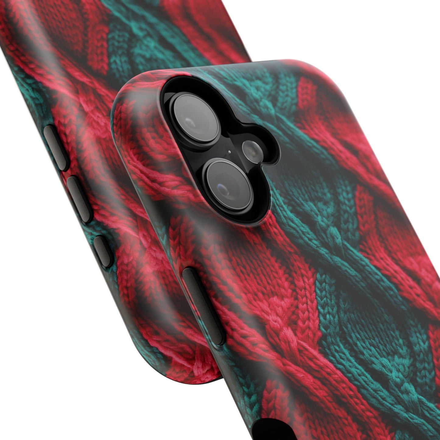 Vintage Christmas Crocheted Afghan Phone Case - Personalized Christmas Phone Case Impact-Resistant Case