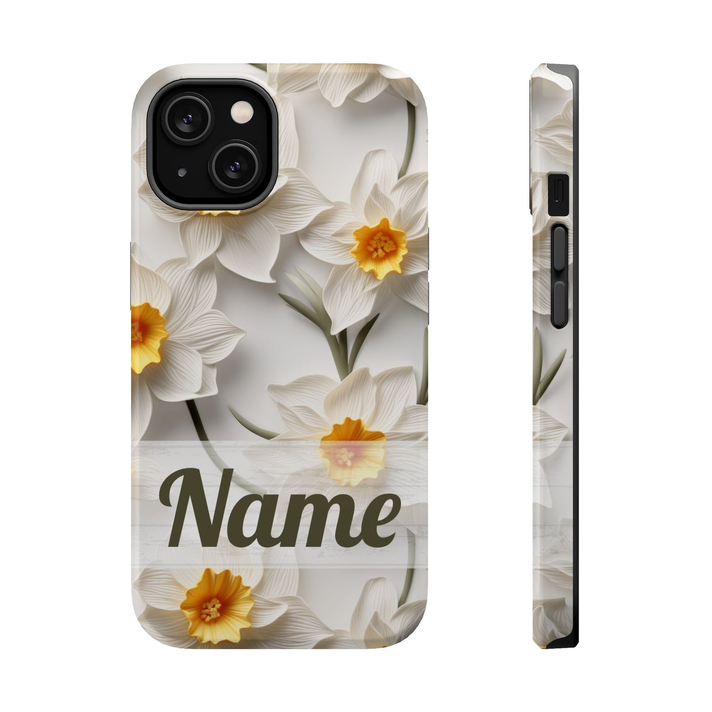 March Birth Flower Phone Case • 3D Daffodil iPhone Cover • Spring Floral MagSafe Gift
