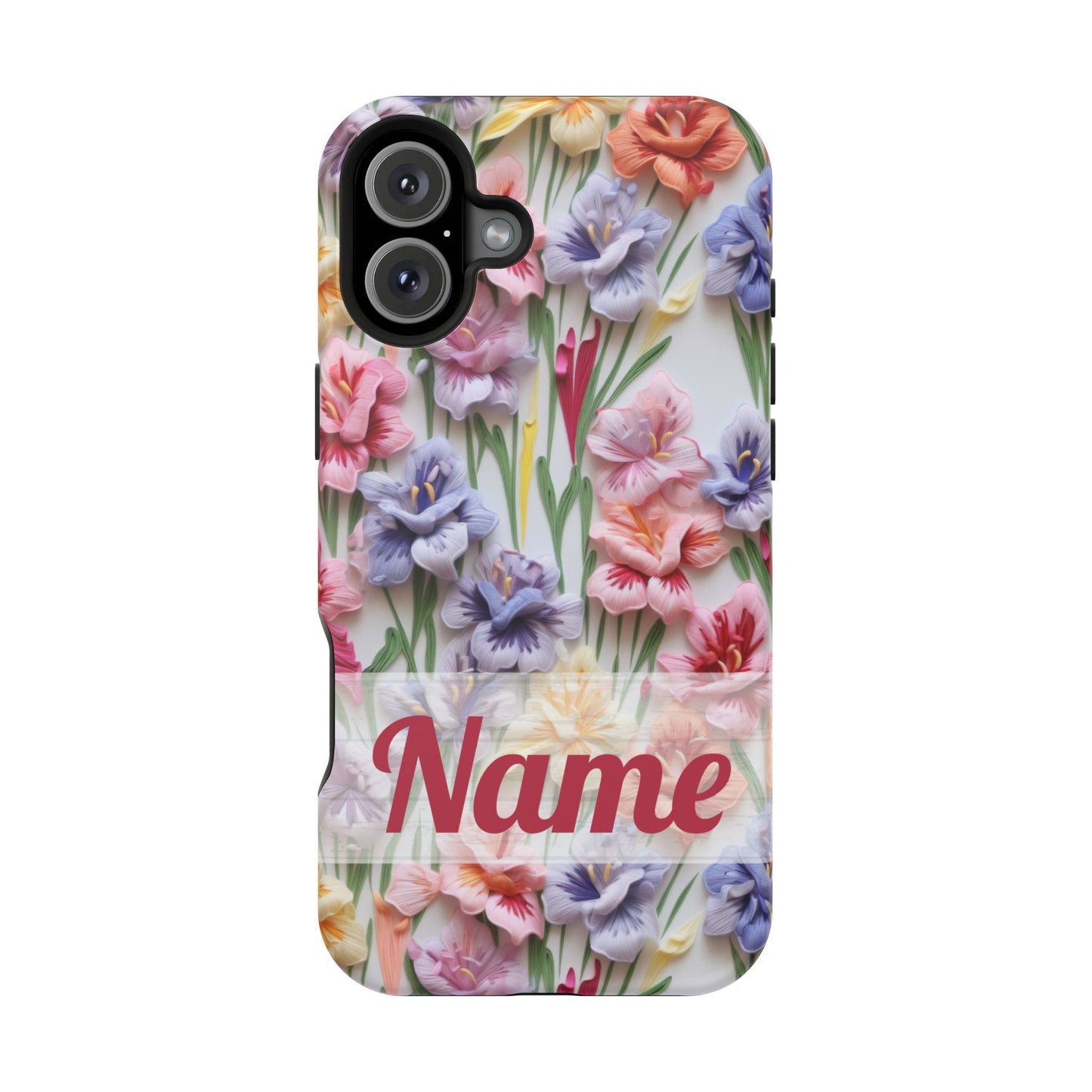 August Birth Flower Phone Case • 3D Gladiolus iPhone Cover • Pastel Floral MagSafe Gift