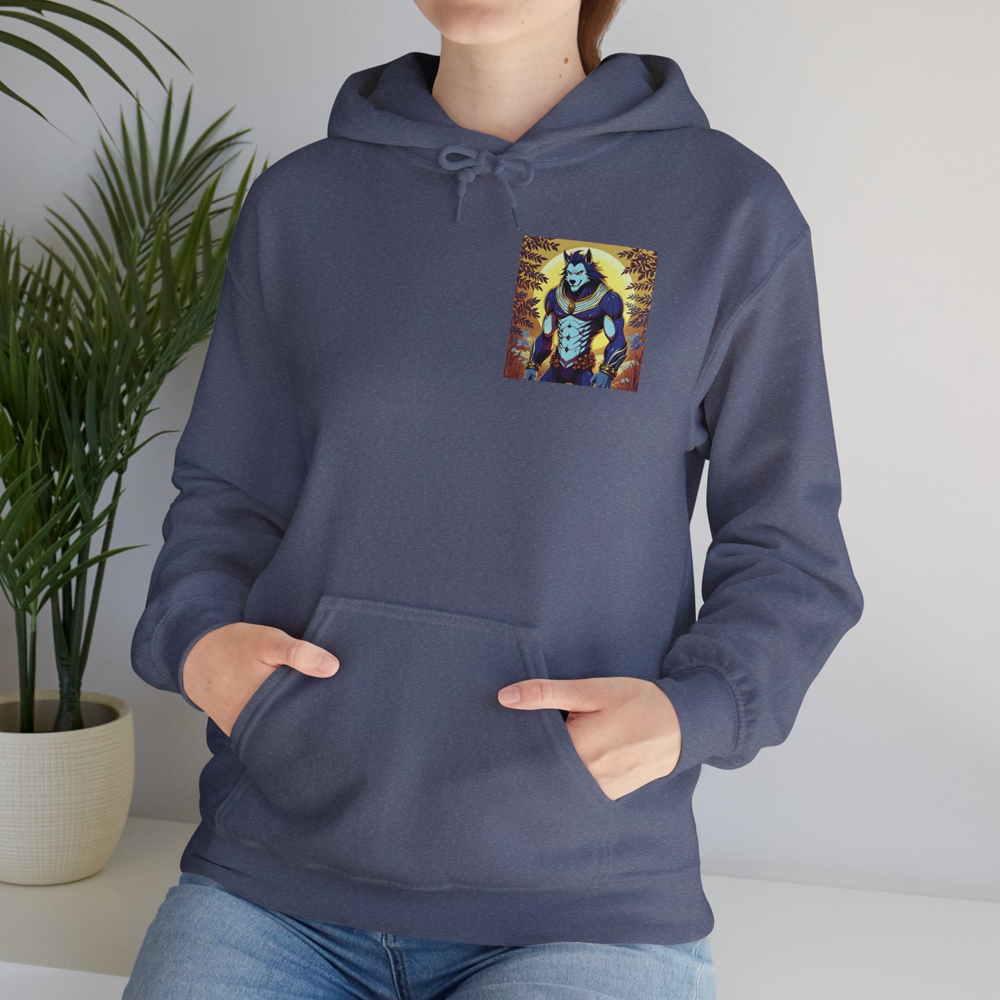 Anime Hoodie Werewolf Halloween Unisex Heavy Blend™ Hooded Sweatshirt Gildan 18500