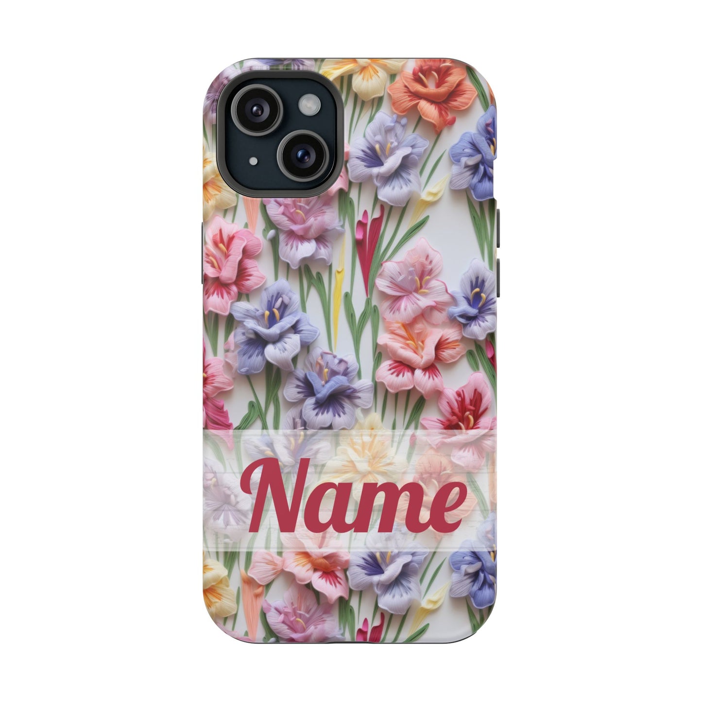 August Birth Flower Phone Case • 3D Gladiolus iPhone Cover • Pastel Floral MagSafe Gift