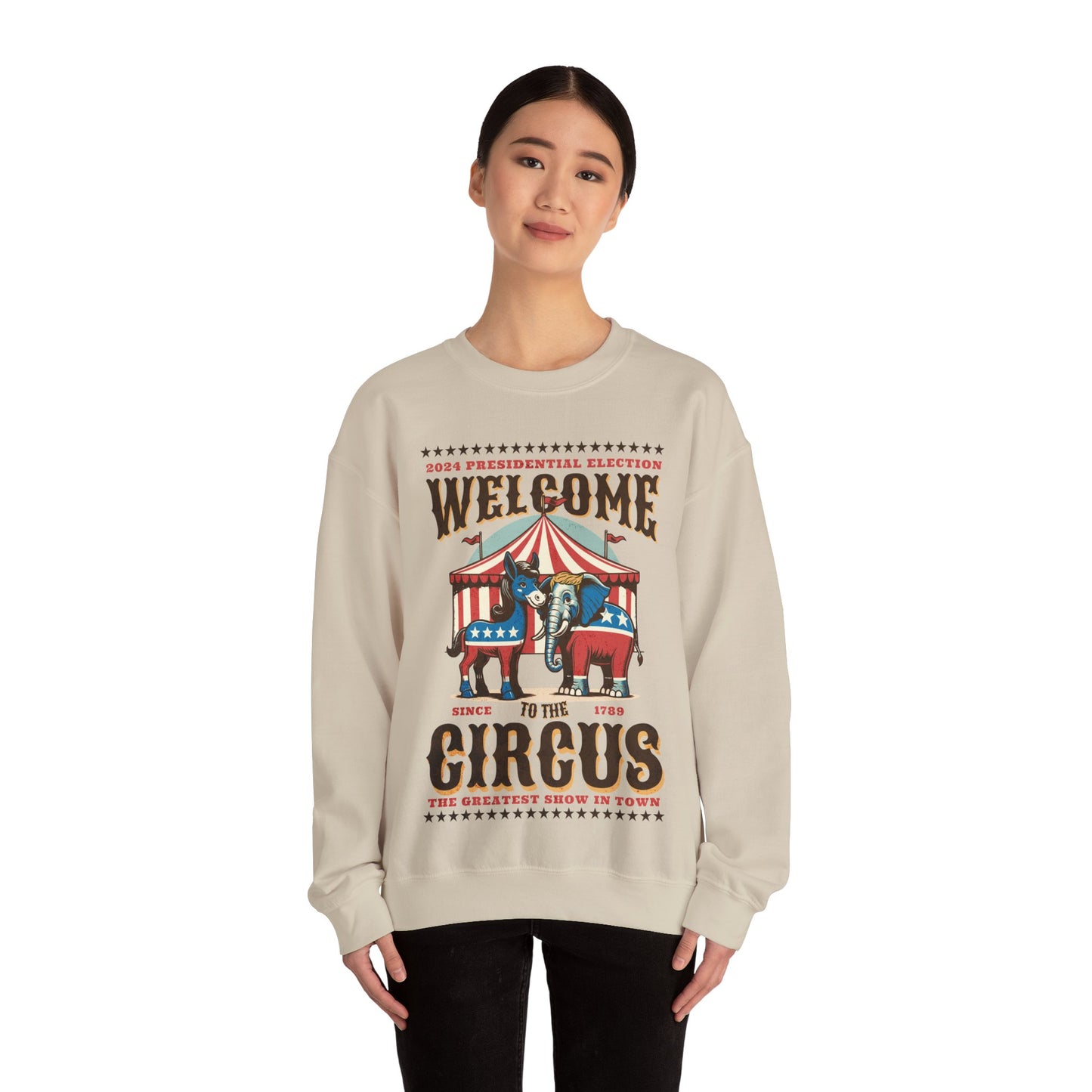 Political Election Circus 2024 - Gildan 18000 Unisex Crewneck sweatshirt