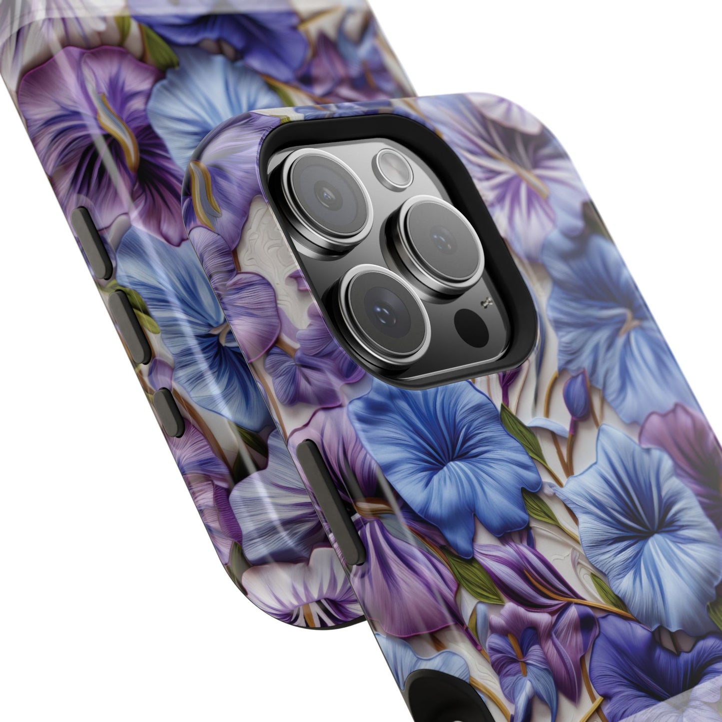 September Birth Flower Phone Case • Morning Glory iPhone Cover • Purple MagSafe Gift