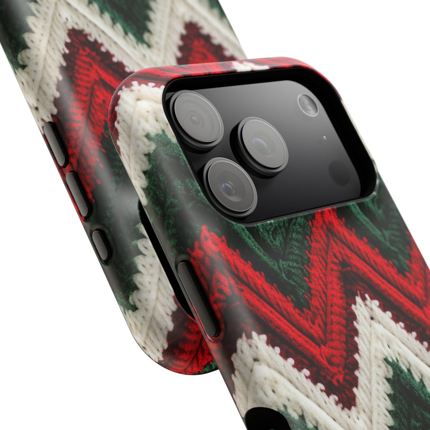 Vintage Christmas Crocheted Afghan Phone Case - Personalized Christmas Phone Case Impact-Resistant Case