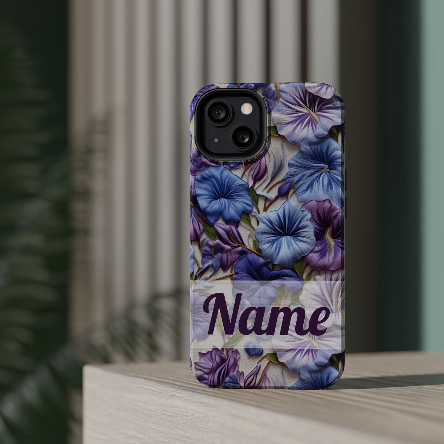 September Birth Flower Phone Case • Morning Glory iPhone Cover • Purple MagSafe Gift