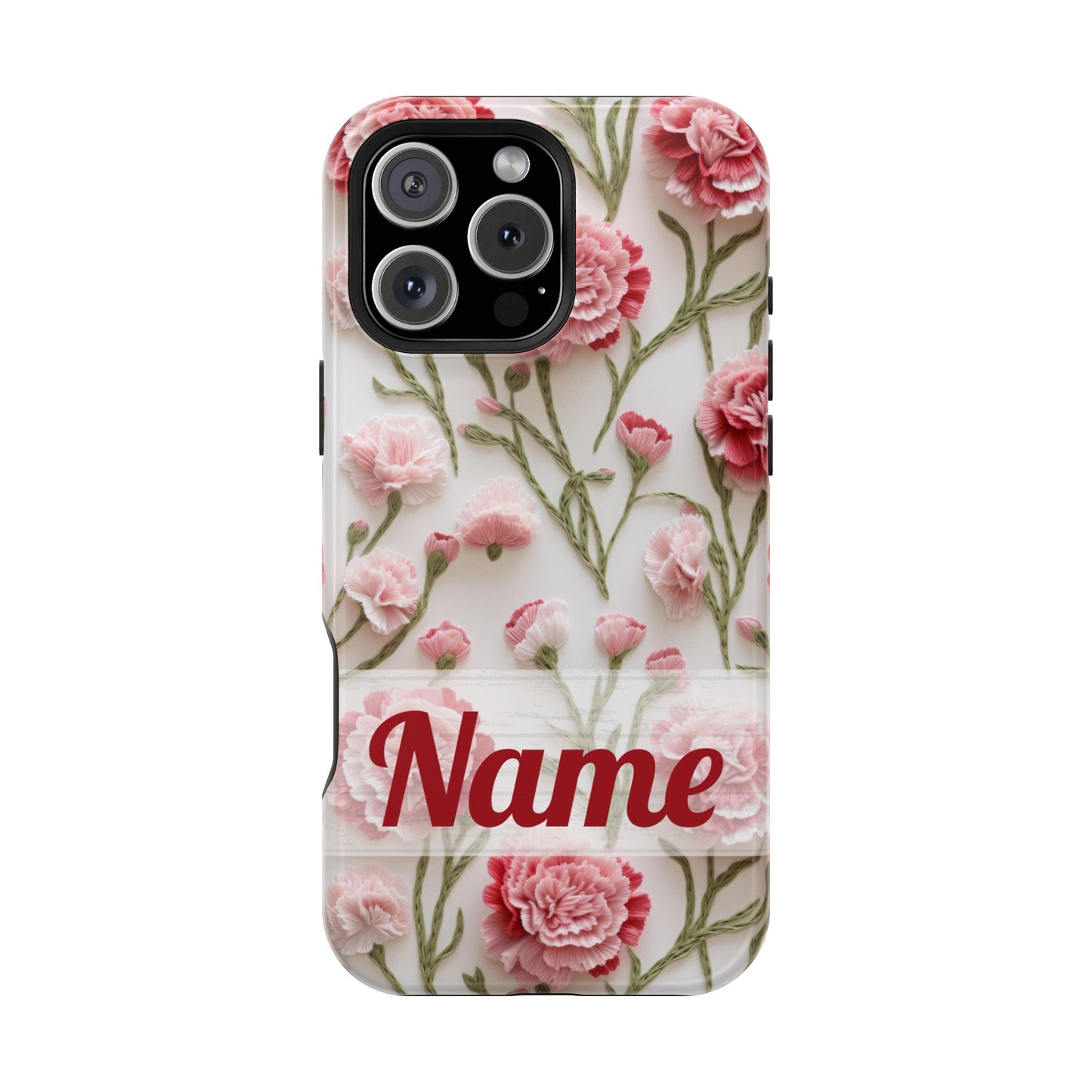 January Birth Flower Phone Case • Pink Carnation iPhone Cover • MagSafe Gift for Her