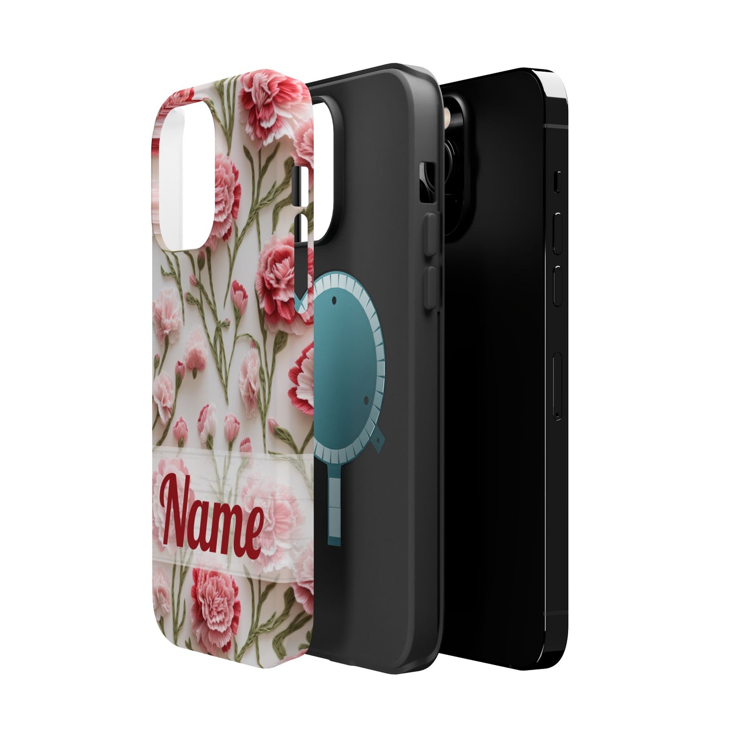 January Birth Flower Phone Case • Pink Carnation iPhone Cover • MagSafe Gift for Her