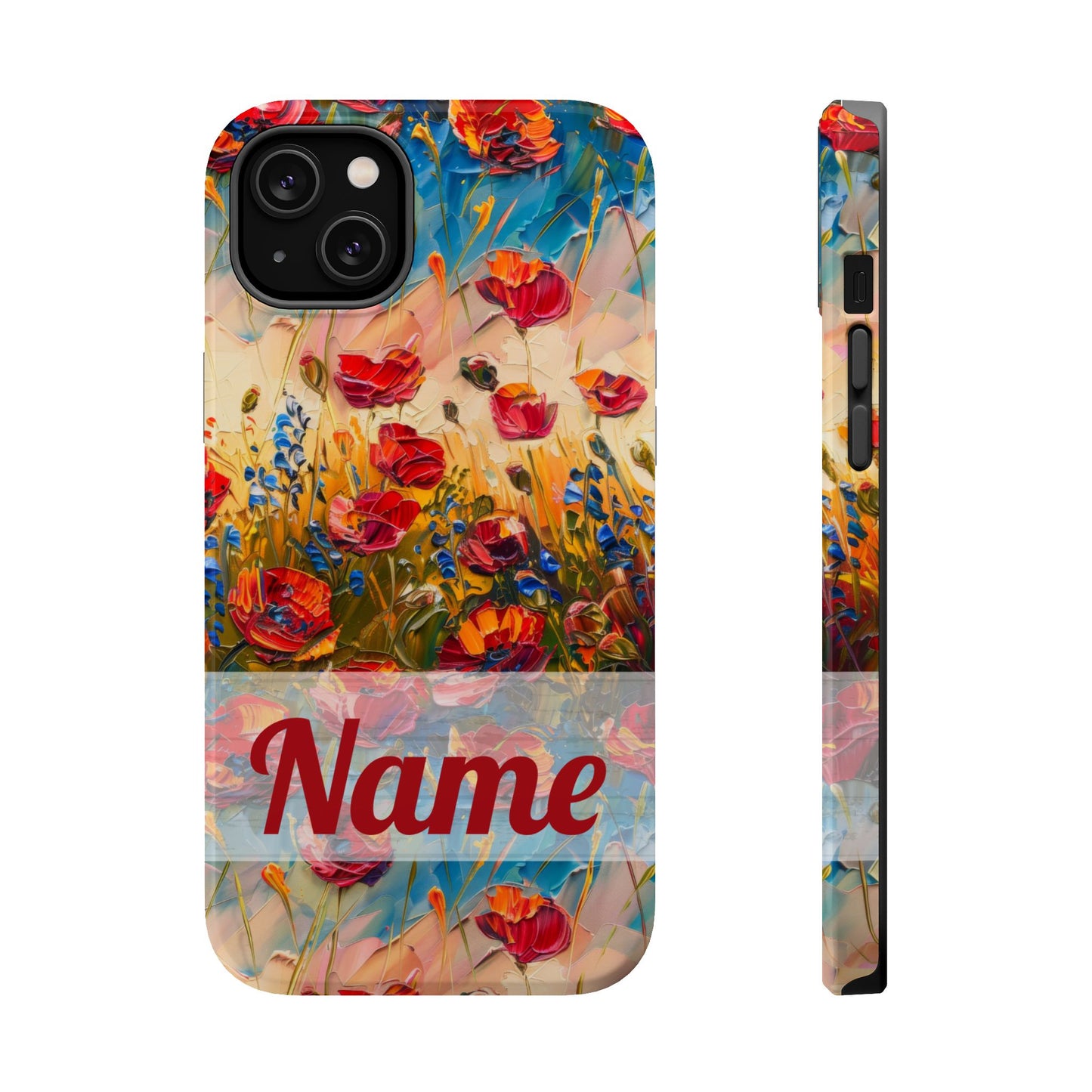 August Birth Flower Phone Case • Red Poppies Poppy iPhone Cover • Colorful Floral MagSafe Gift