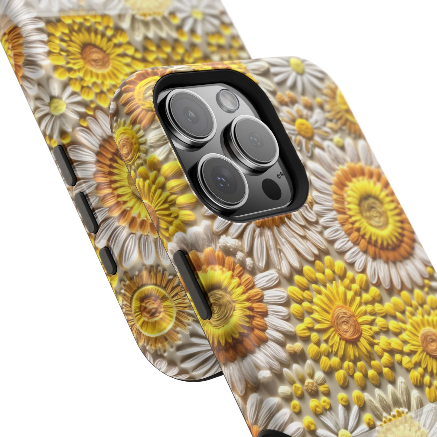 April Birth Flower Phone Case • Embroidered Daisy iPhone Cover • Colorful MagSafe Gift Idea